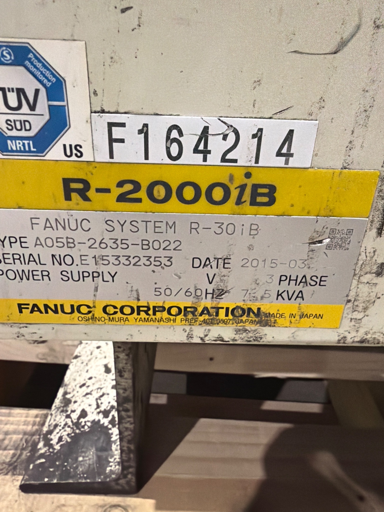 FANUC R-2000iB/210F Robot Complete w/ R-30iB Controls USED 10