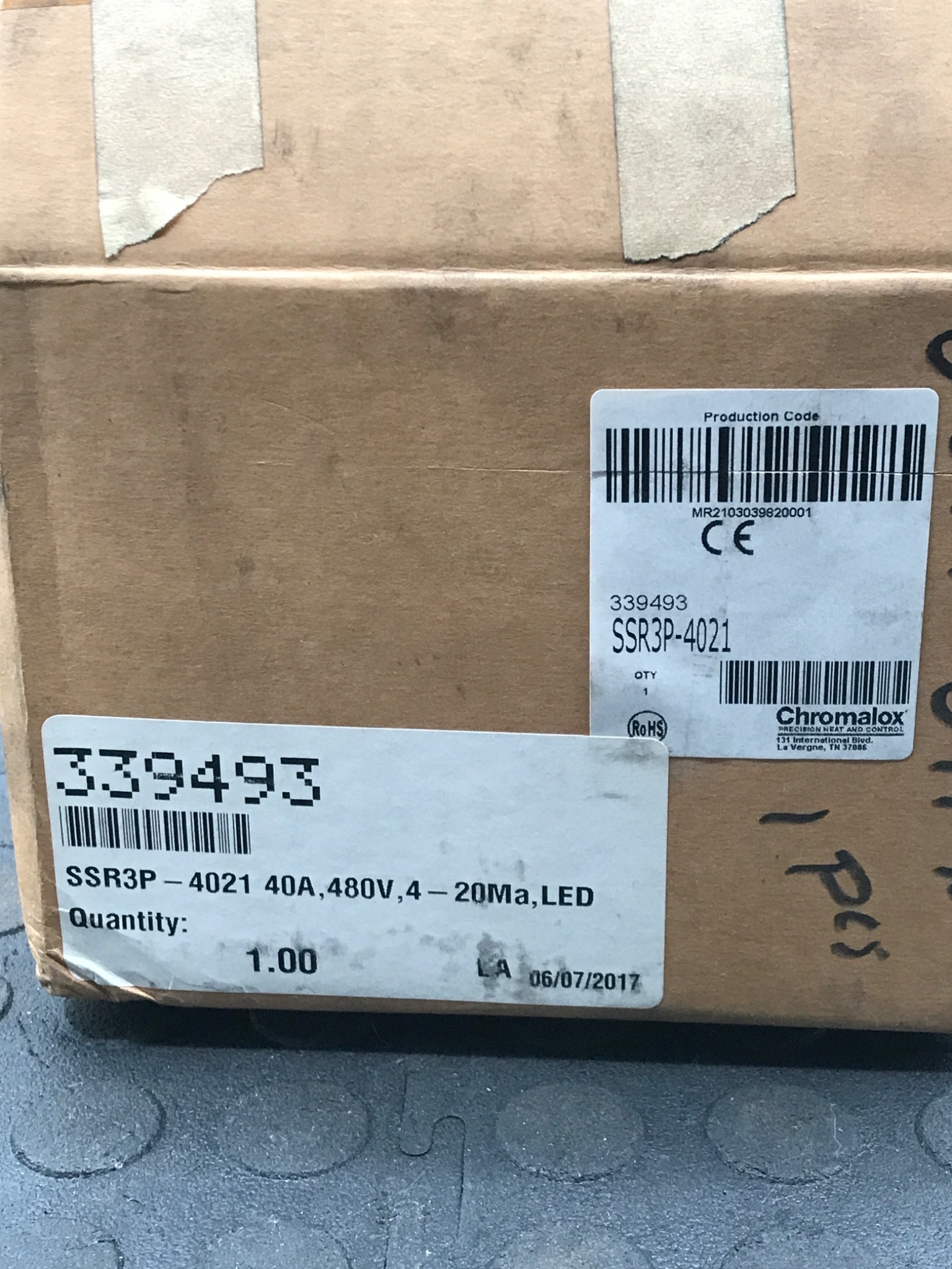CHROMALOX SSR3P‑4021 3‑Phase 40A Solid State Relay w/ Heatsink NEW 0