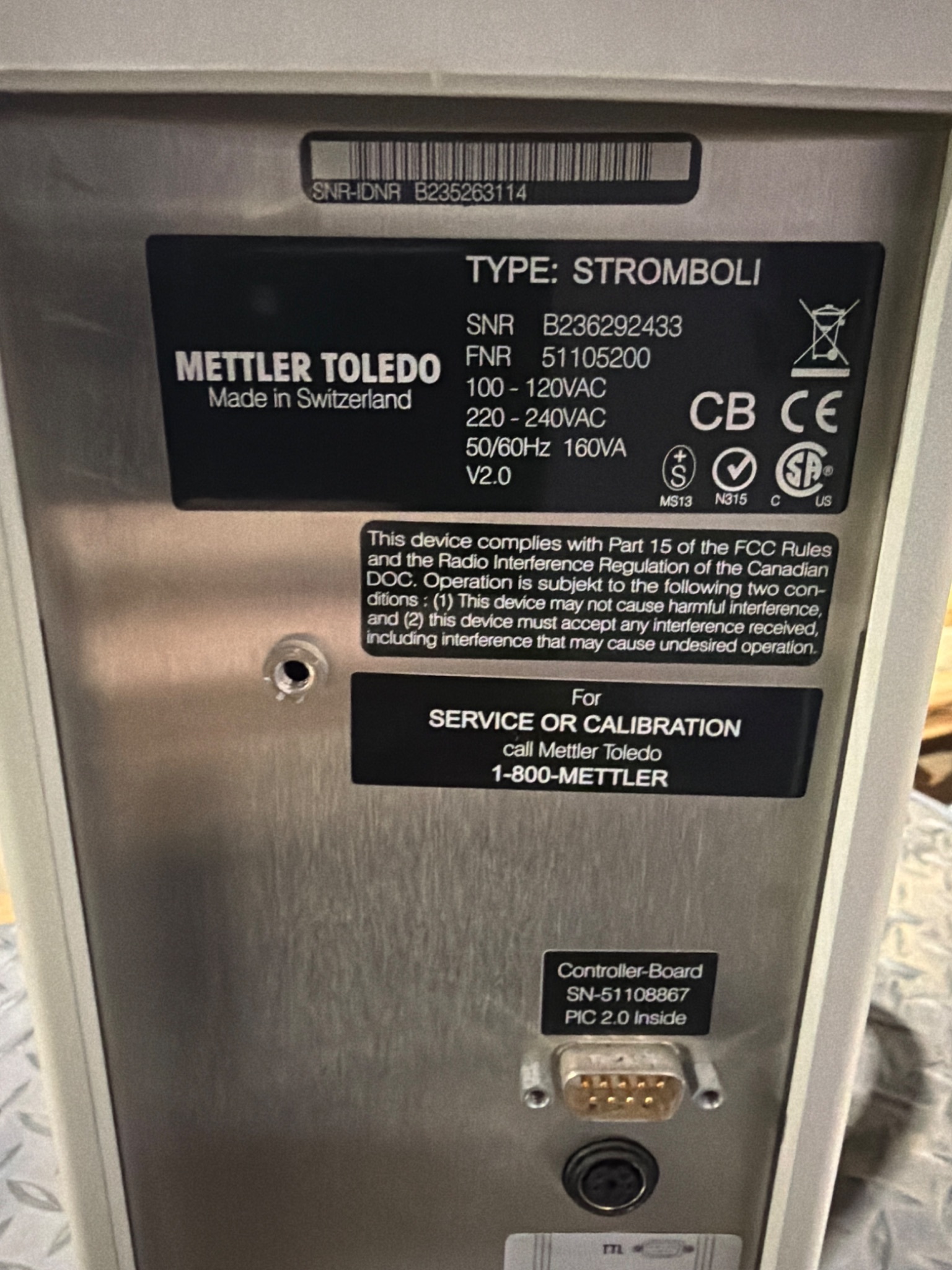 METTLER TOLEDO STROMBOLI SAMPLE CHANGER USED 4