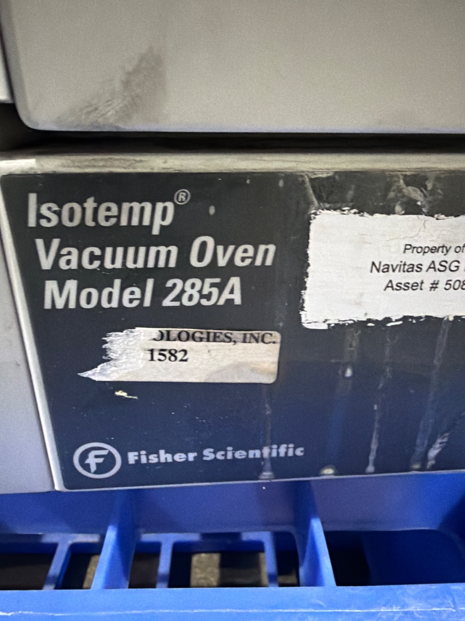 FISHER SCIENTIFIC 285A ISOTEMP VACUUM OVEN USED 6