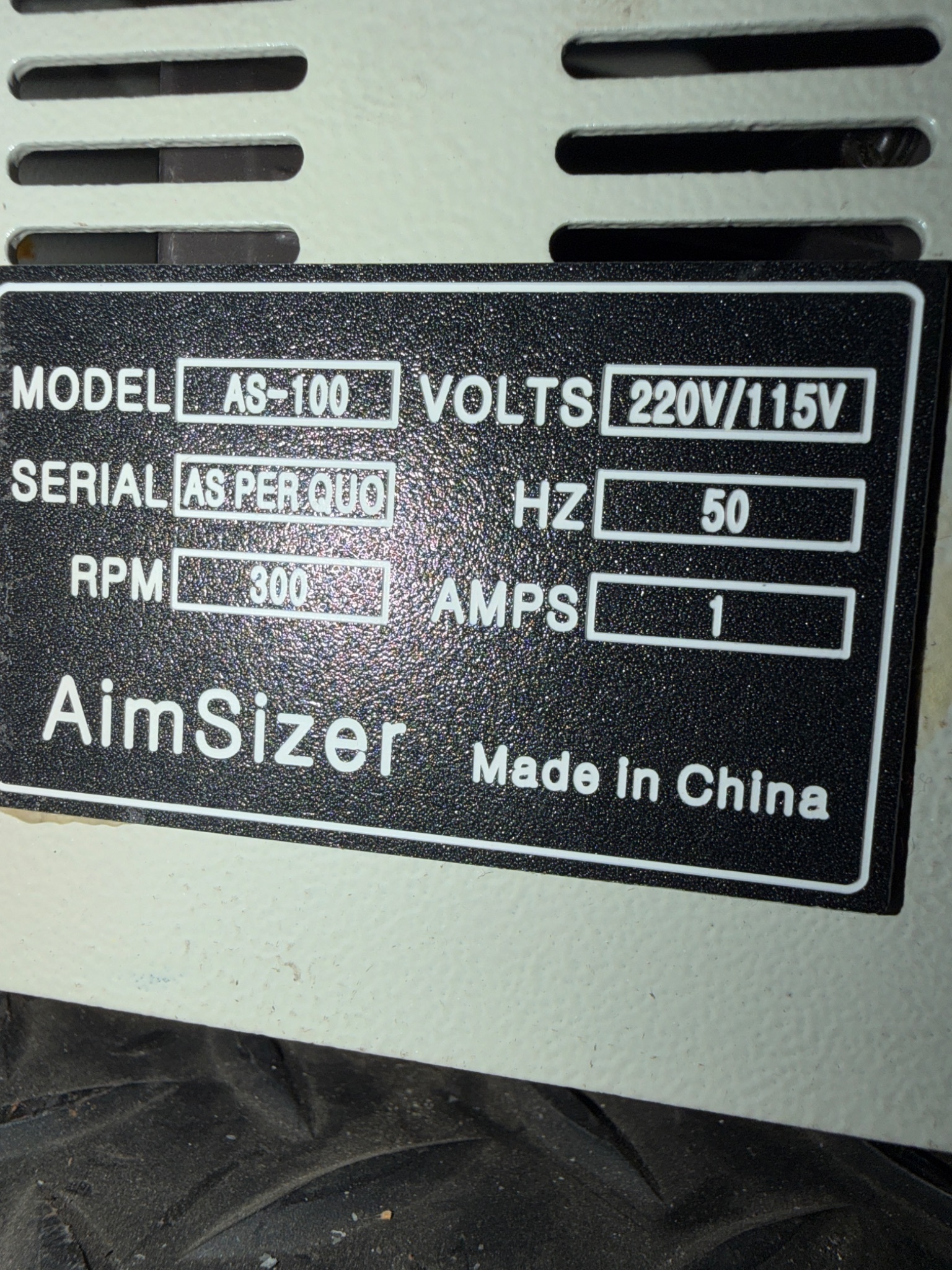 AIMSIZER AS 100 PARTICLE SIZE ANALYZER USED 4