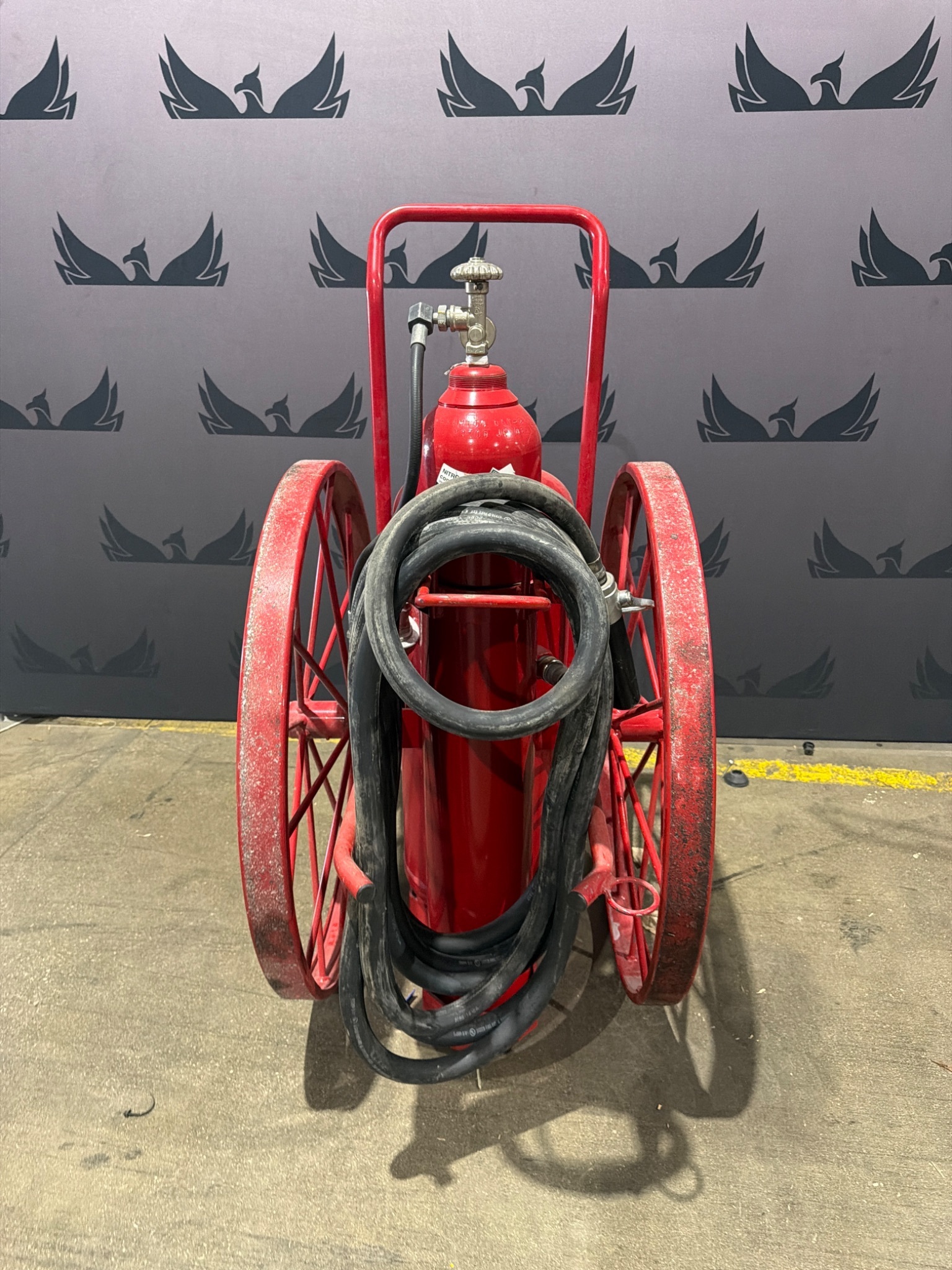 ANSUL RED LINE CR MX 150 C WHEELED FIRE EXTINGUISHER USED 0