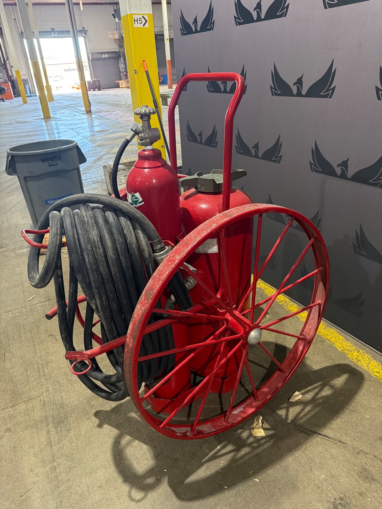 ANSUL RED LINE CR MX 150 C WHEELED FIRE EXTINGUISHER USED 1