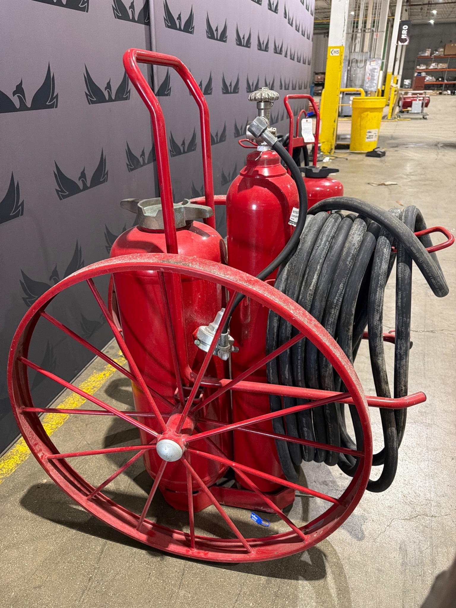ANSUL RED LINE CR MX 150 C WHEELED FIRE EXTINGUISHER USED 2
