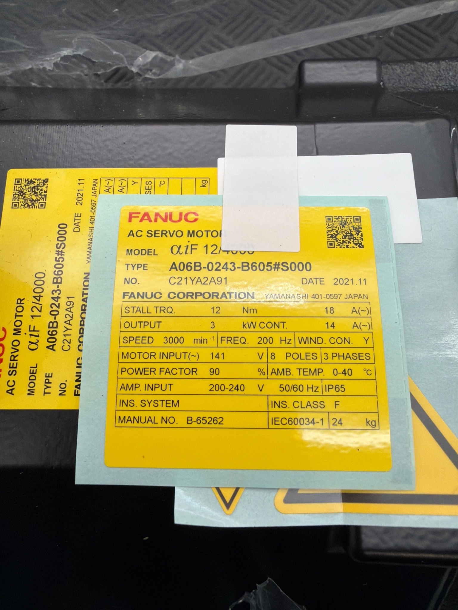 FANUC A06B‑0243‑B605#S000 aiF 12/4000 AC Servo Motor NEW 4