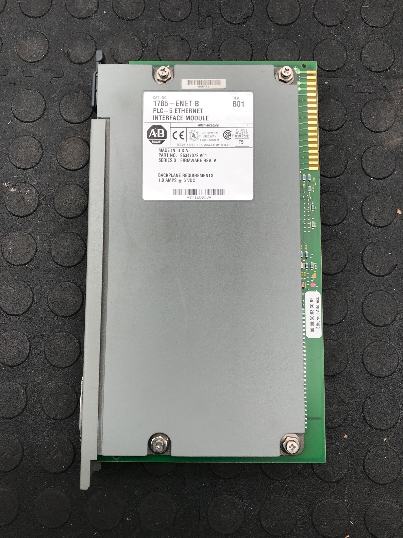 ALLEN BRADLEY 1785‑ENET PLC‑5 Ethernet Interface Module USED 2
