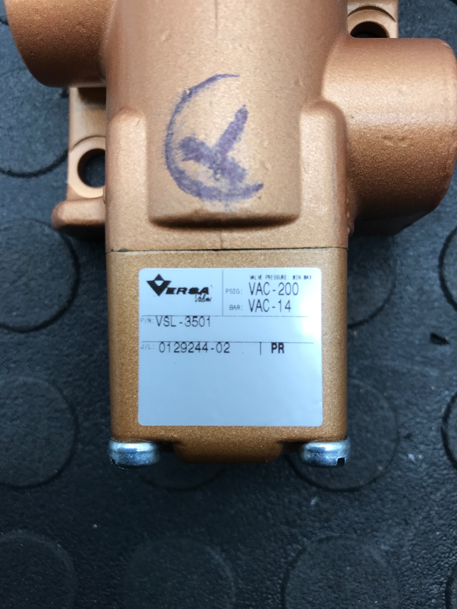 VERSA VSL‑3501 Three‑Way Valve NEW 3