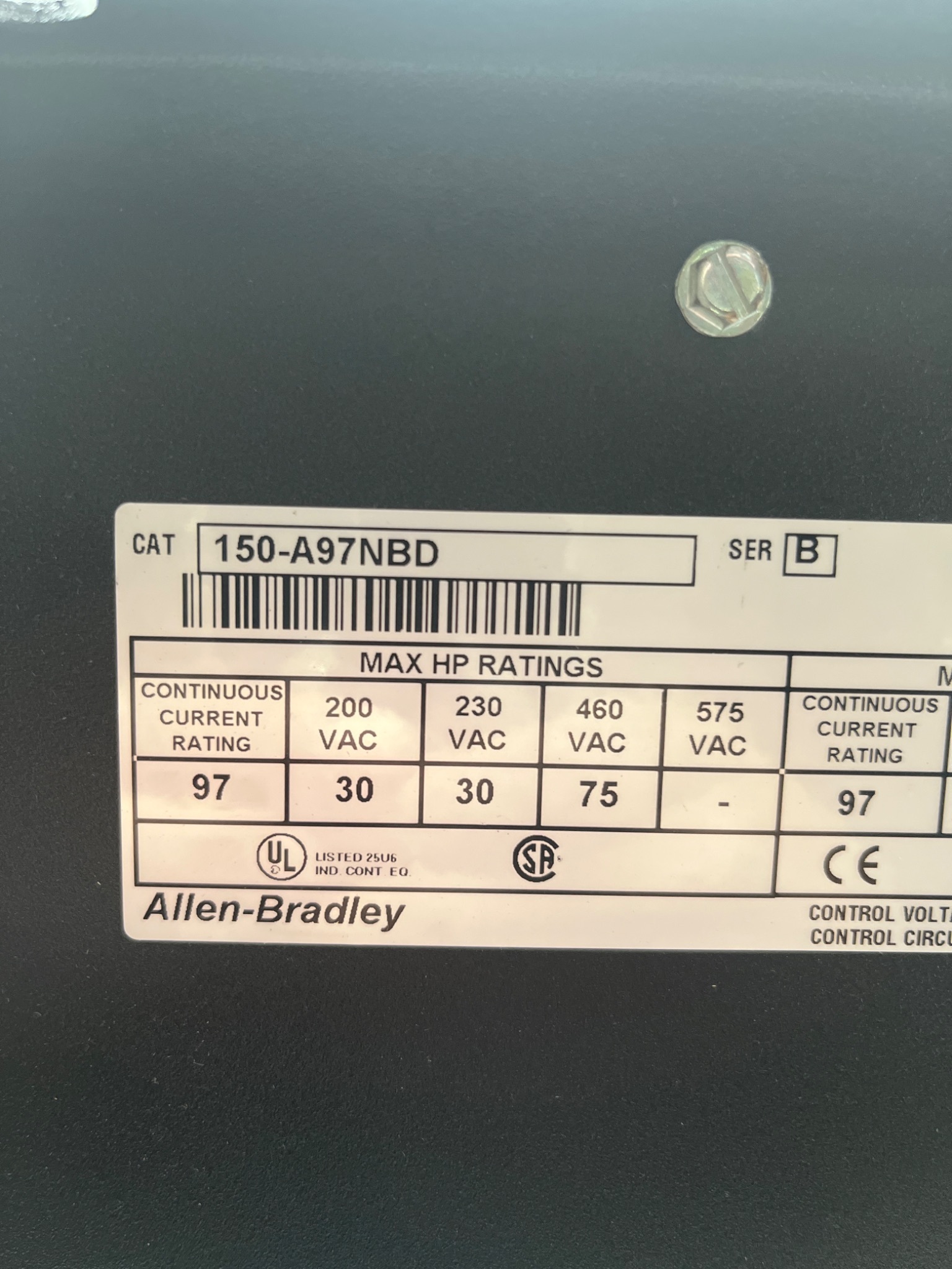 ALLEN BRADLEY 150‑A97NBD Solid State Controller 97A USED 4