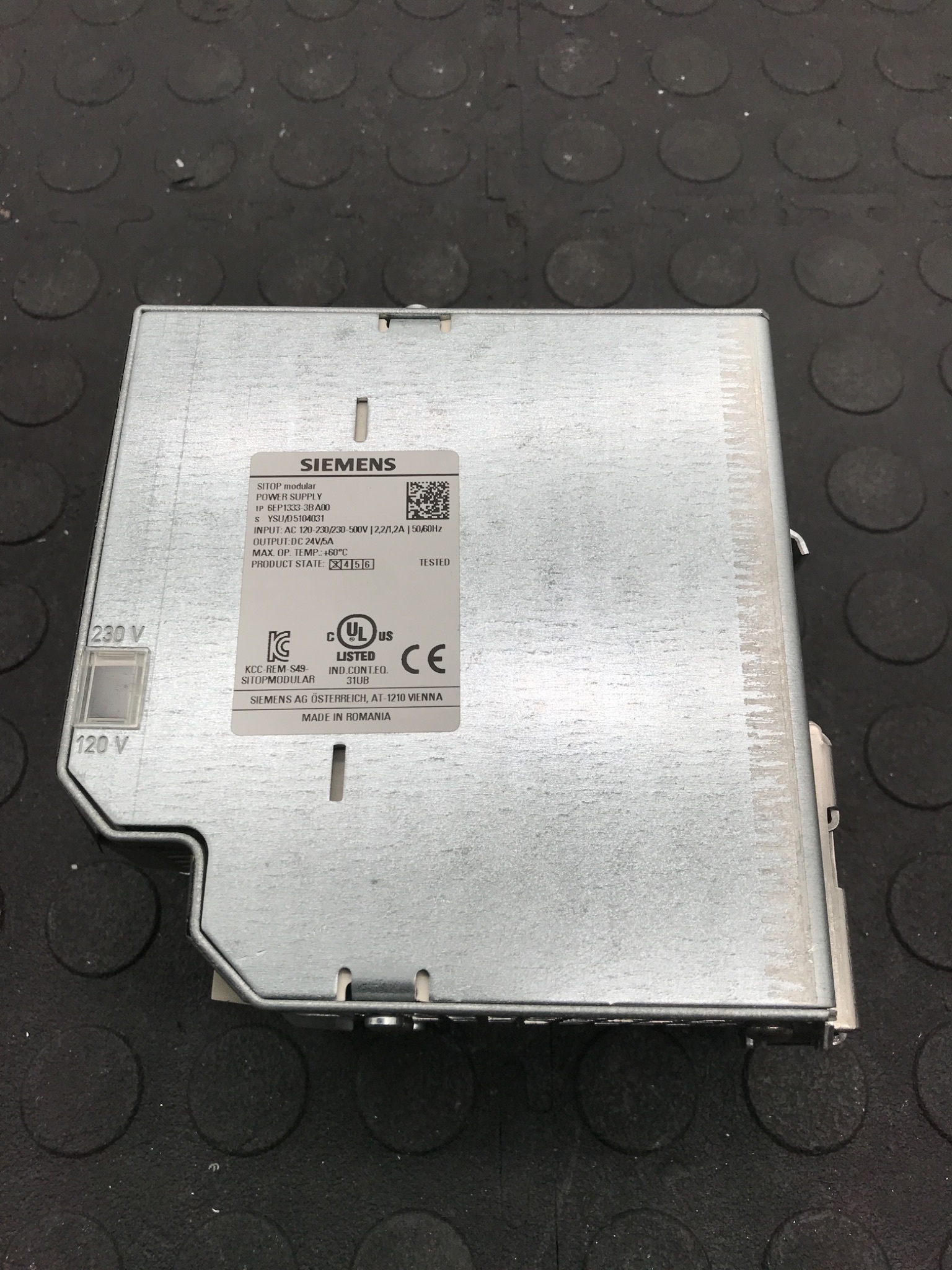 SIEMENS 6EP1333‑3BA00 SITOP Modular 24VDC Power Supply USED 1
