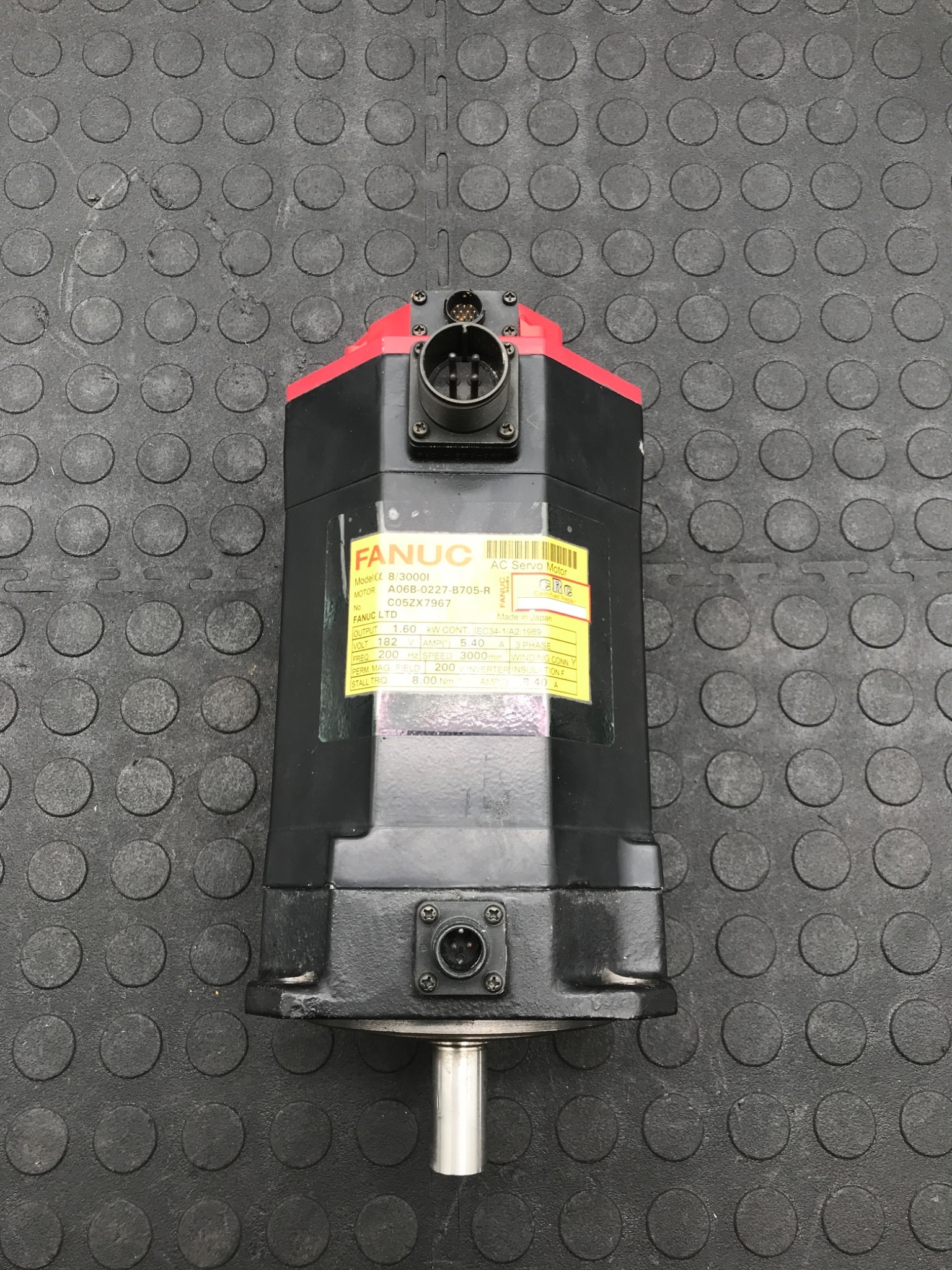 FANUC A06B‑0227‑B705‑R Alpha 8/3000I AC Servo Motor USED 0