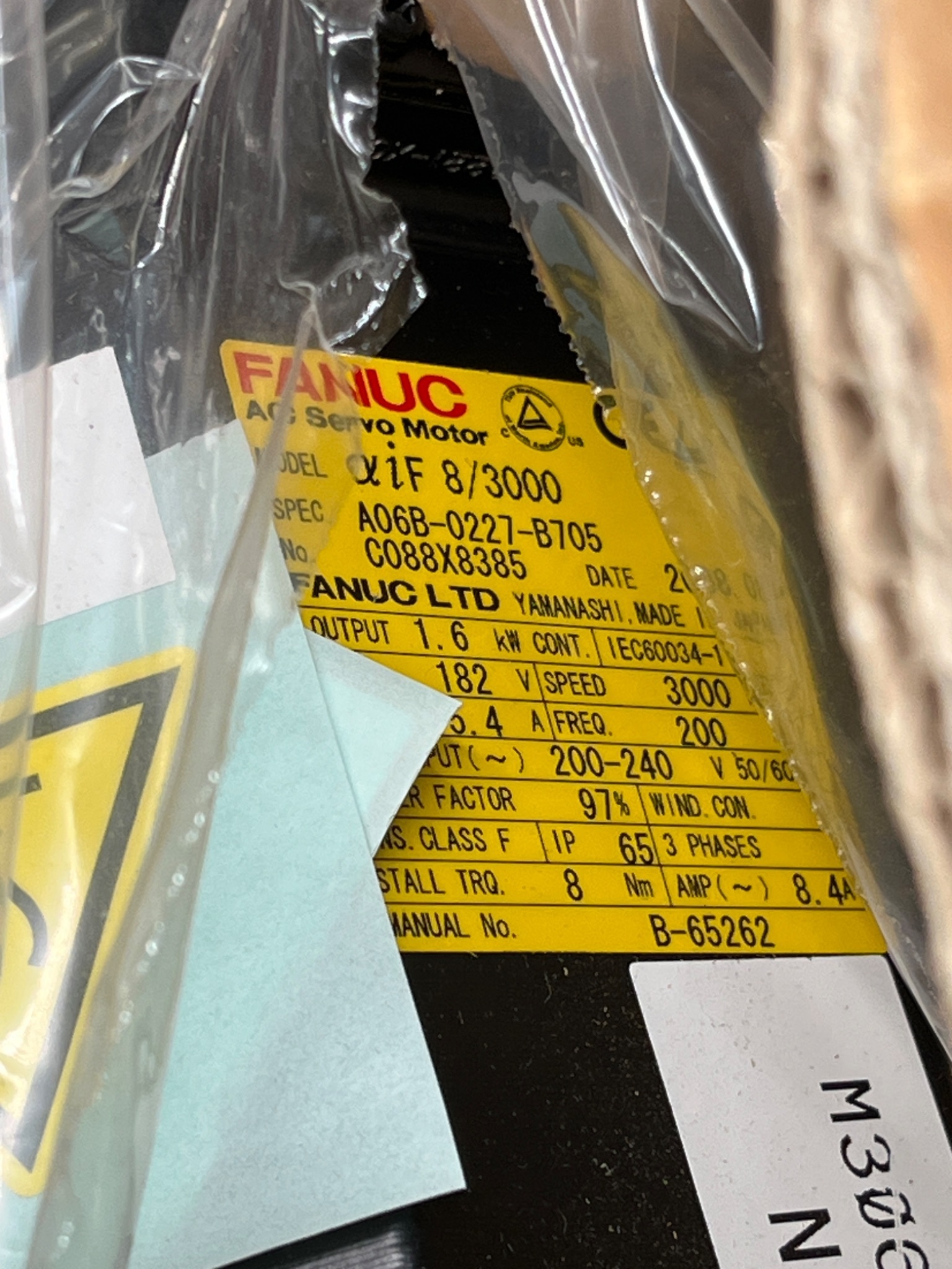 FANUC A06B‑0227‑B705 Alpha iF 8/3000 AC Servo Motor NEW 4