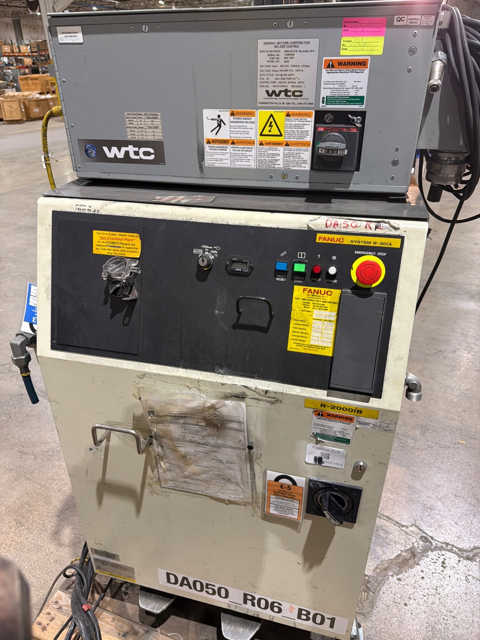 FANUC R‑2000iB/250F Robot w/ R‑30iA Controller & WTC Weld Controls USED 6
