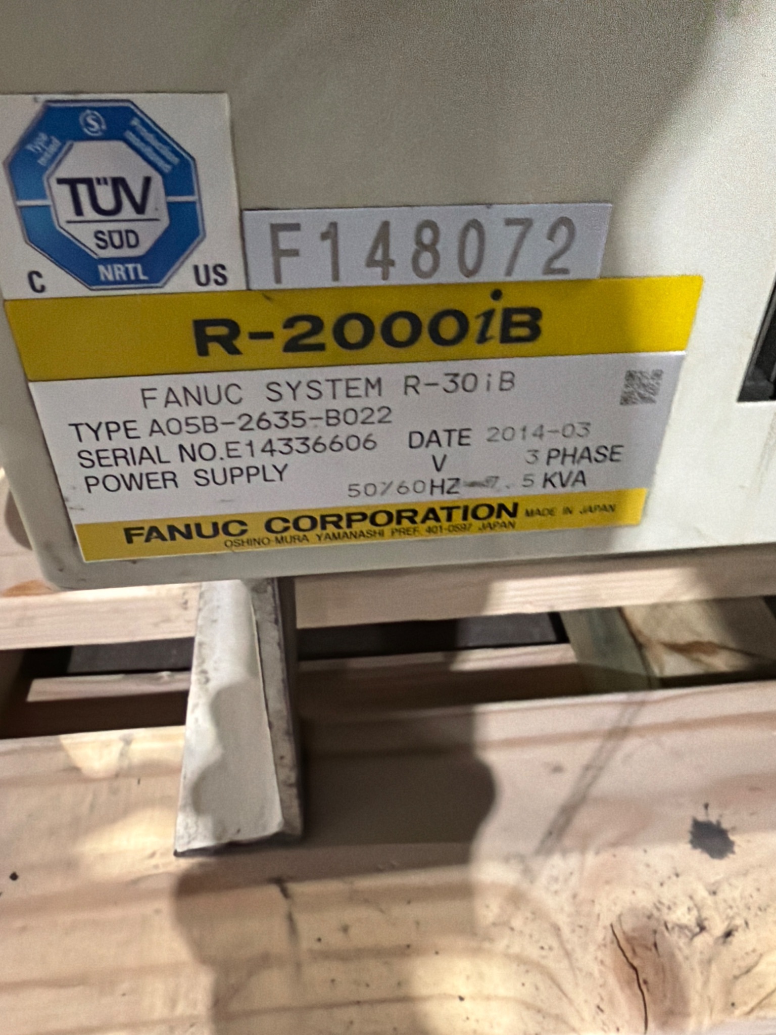 FANUC R-2000iB/210F Complete w/ R-30iB Controls USED 9