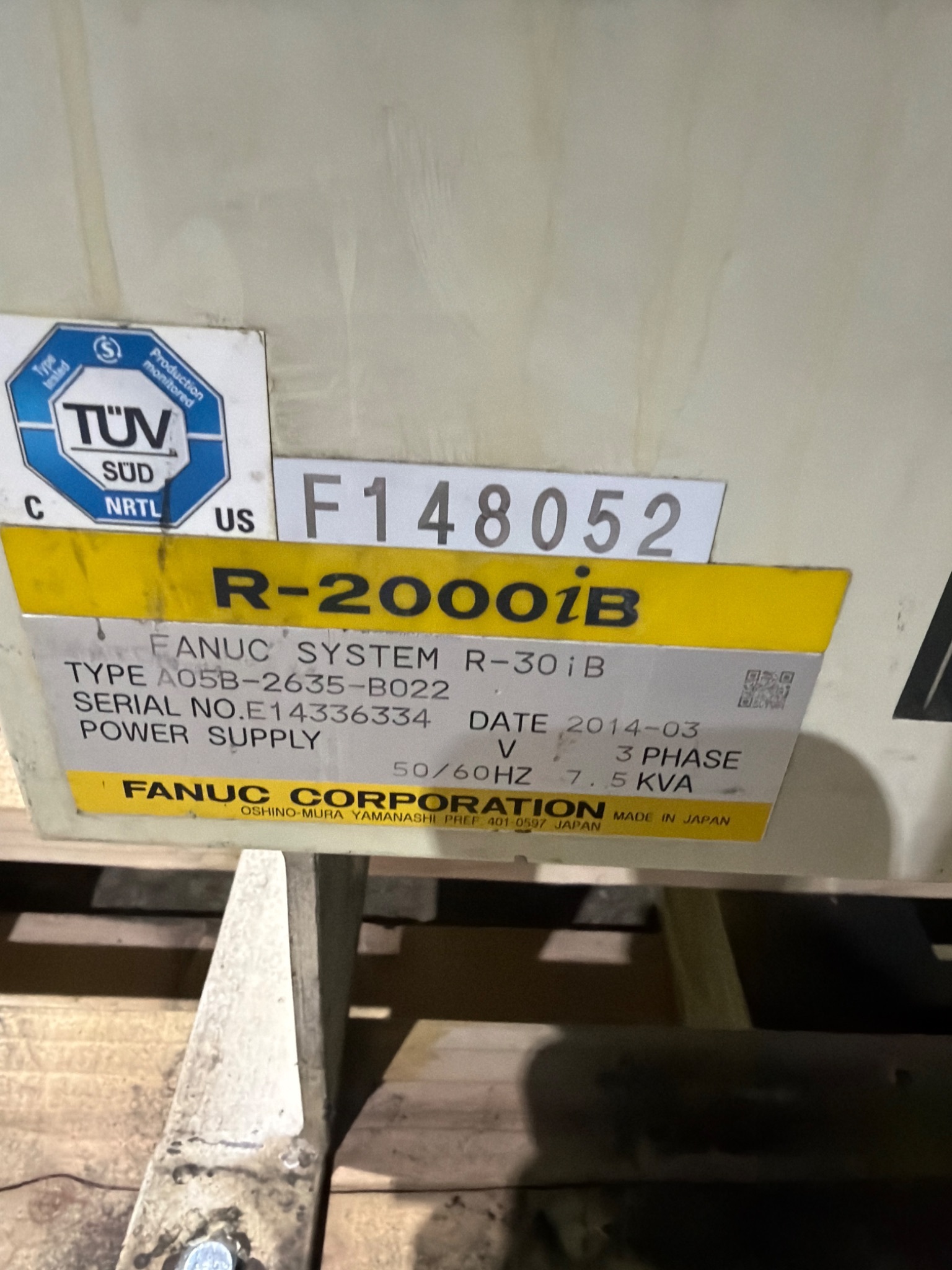 FANUC R-2000iB/210F Complete w/ R-30iB Controls USED 9