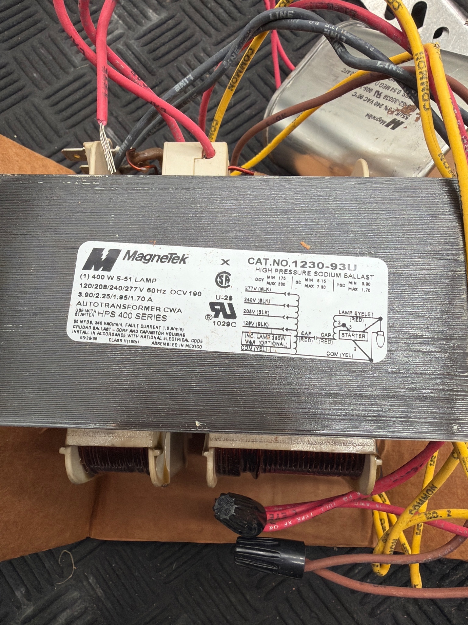 MAGNETEK 1230‑93U HPS Ballast USED 3