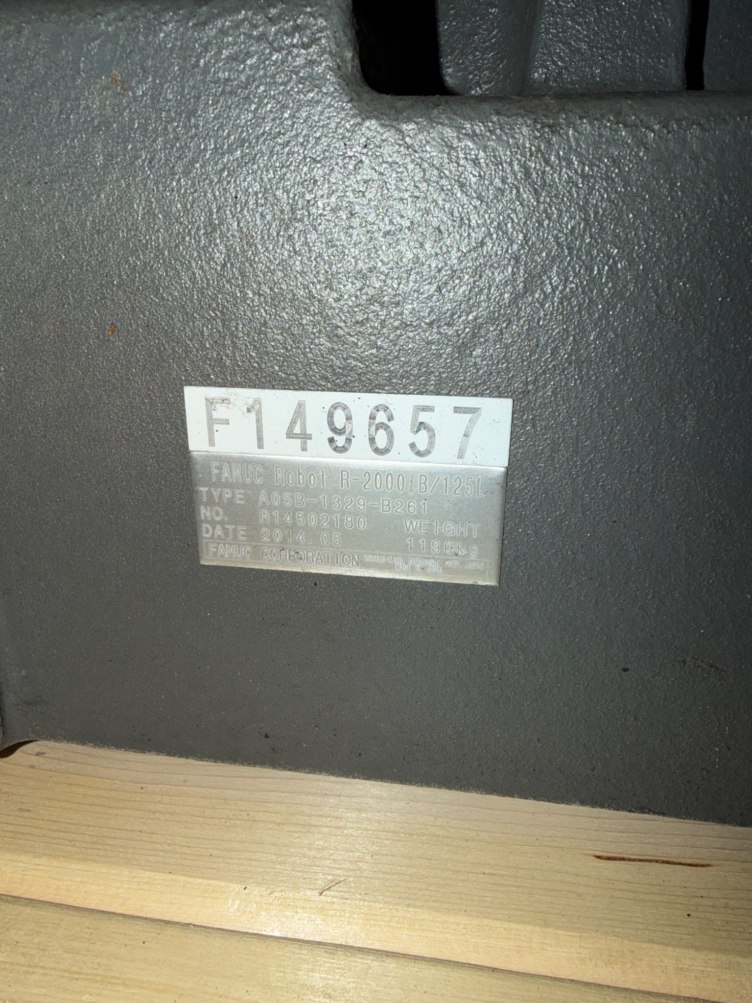 FANUC R‑2000iB/125L Robot w/ R‑30iA Controls; USED 8