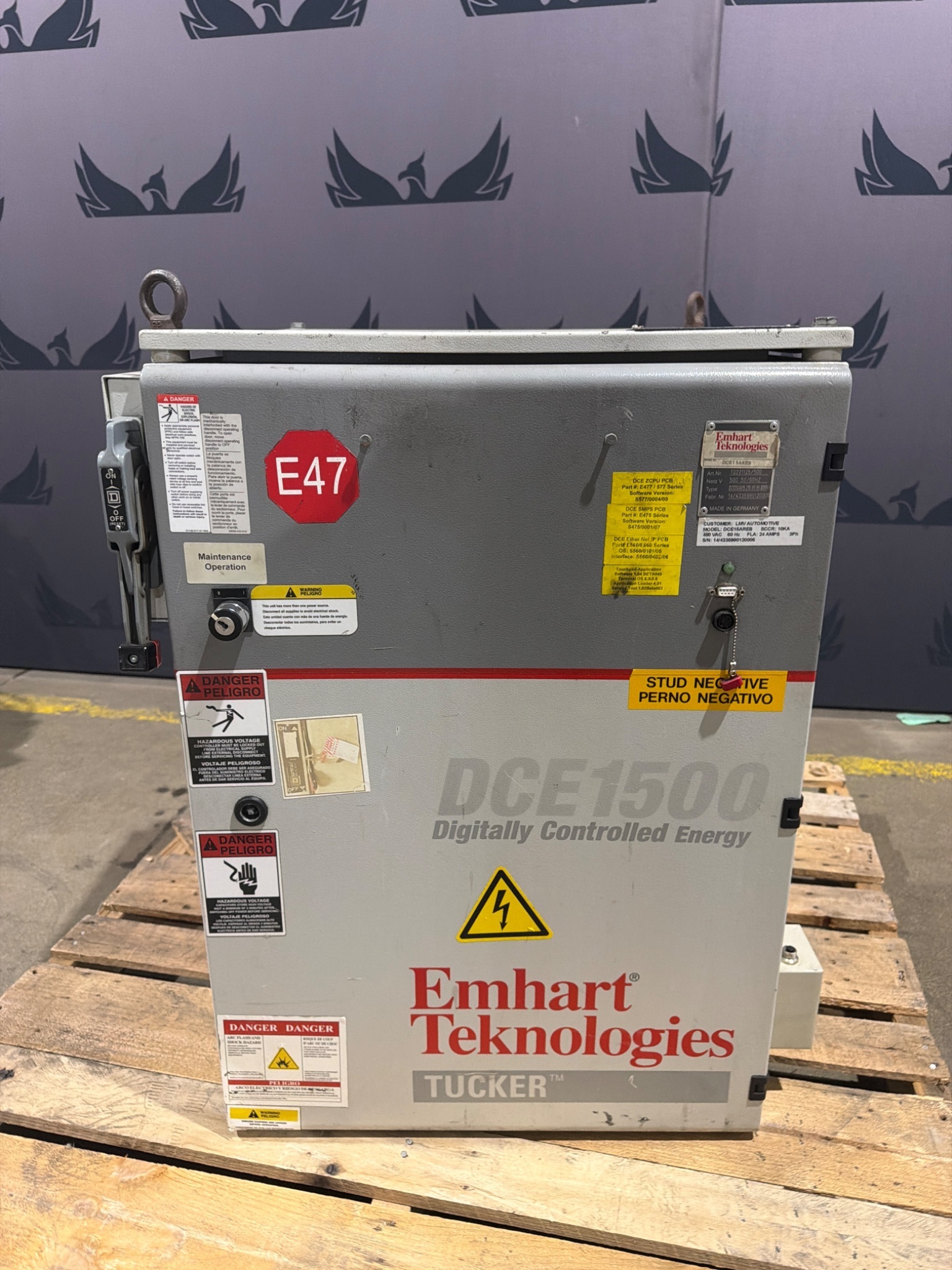 EMHART DCE15AREB Stud Welding Inverter 480VAC USED 0
