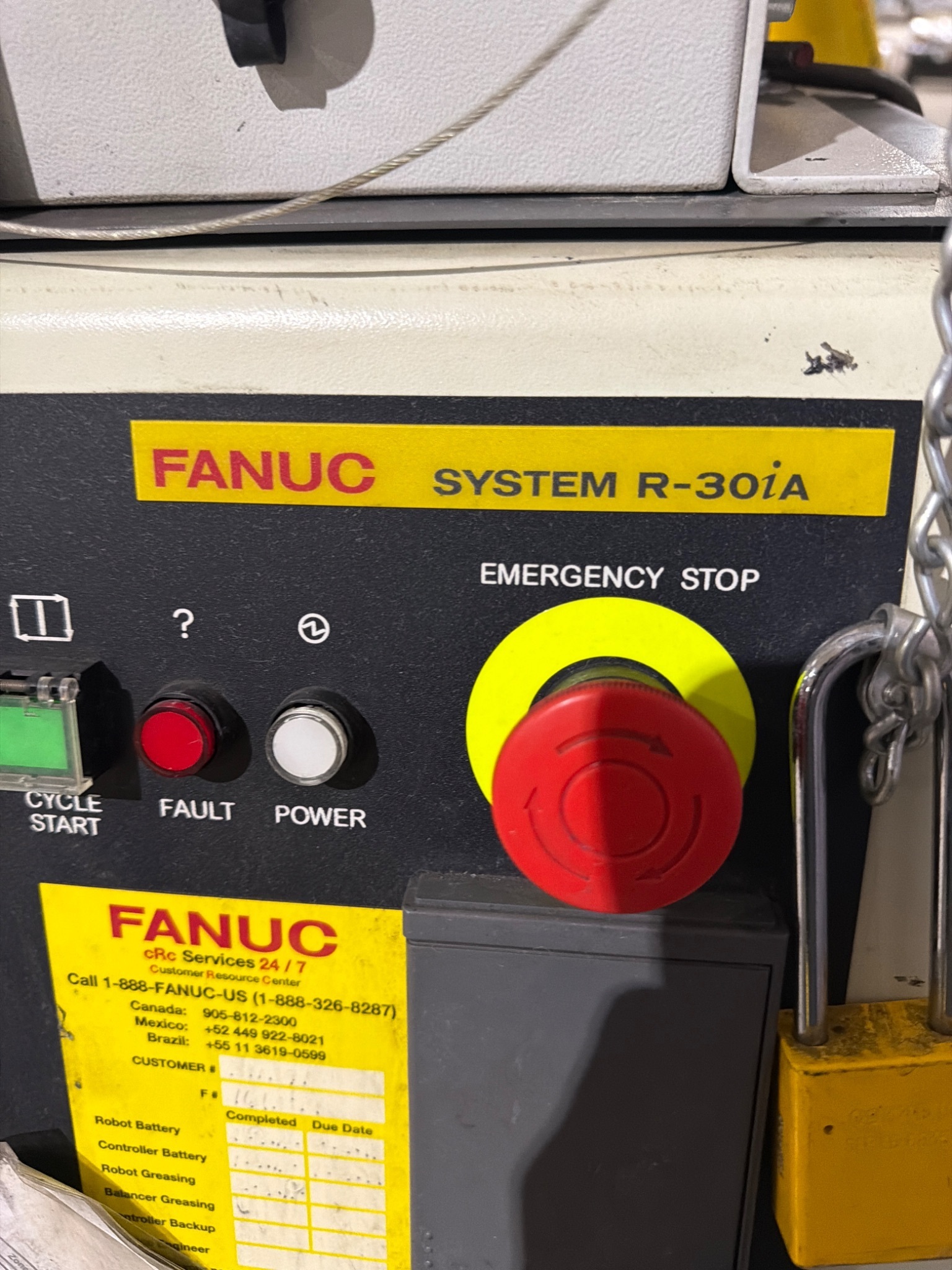FANUC R‑2000iB/125L Robot w/ R‑30iA & 2 SCA Sealant Controls; USED 5