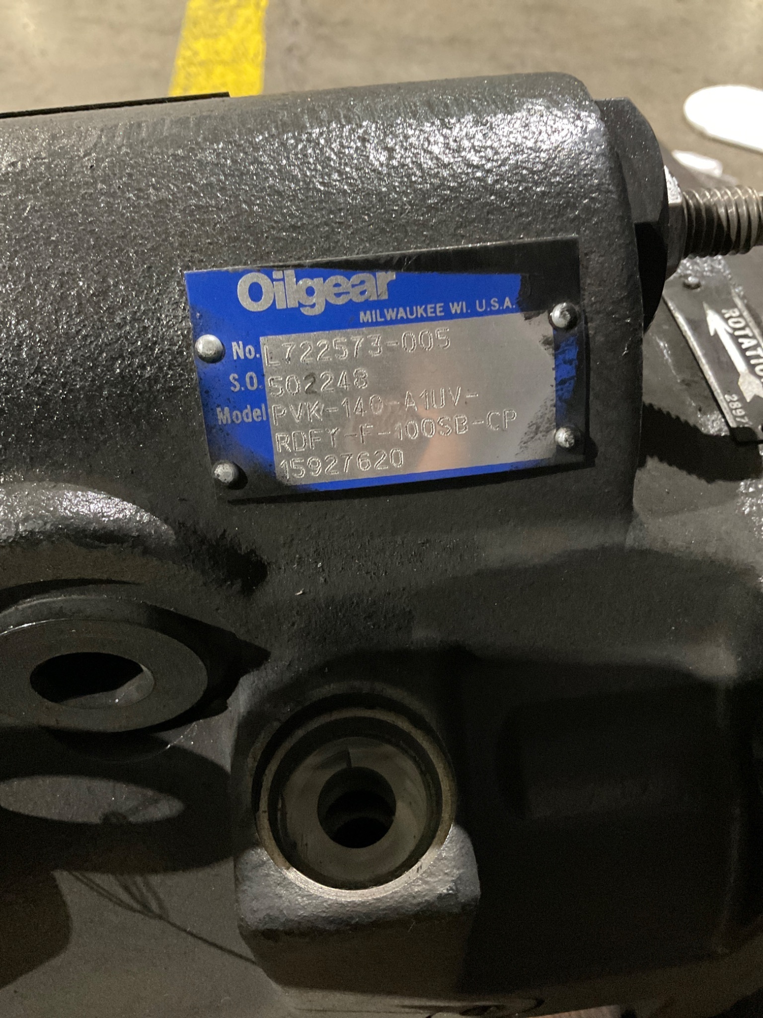 OILGEAR PVK-140 A1UV-RDFY-F-100SB-CP HYDRAULIC PUMP NEW 2