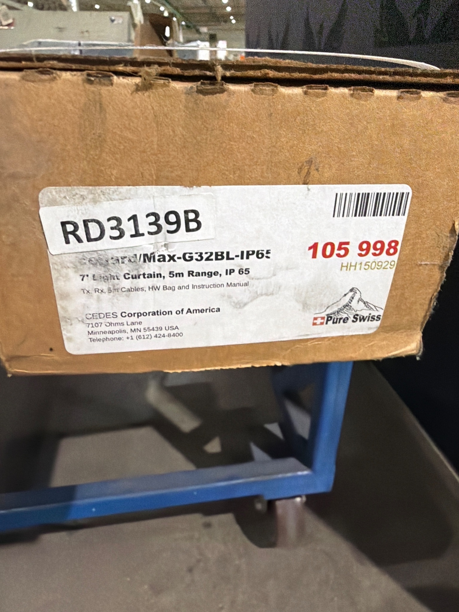 CEDES Max‑G32BL‑IP65 Safety Light Curtain New In Box 1