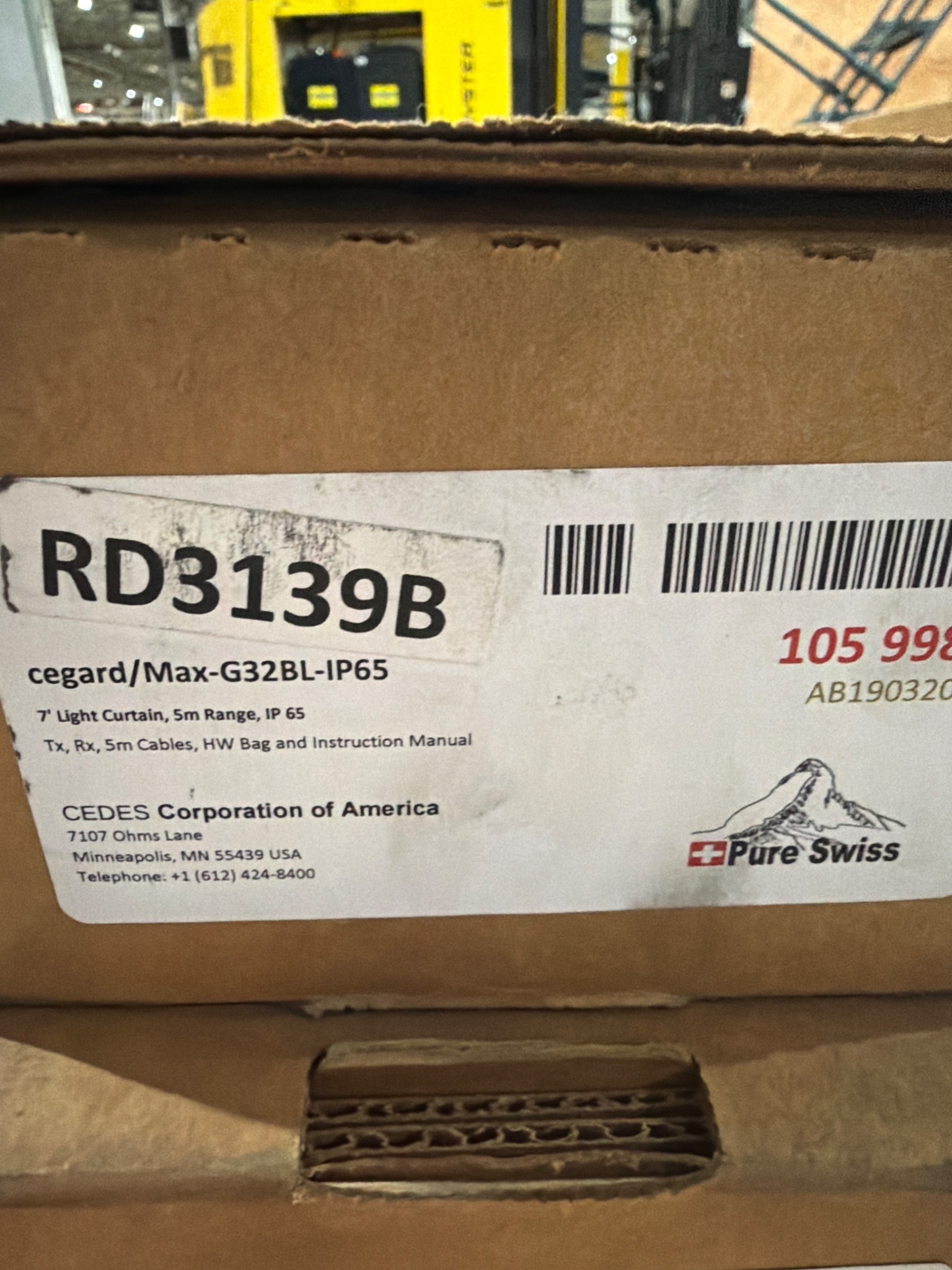 CEDES Max‑G32BL‑IP65 Safety Light Curtain New In Box 2