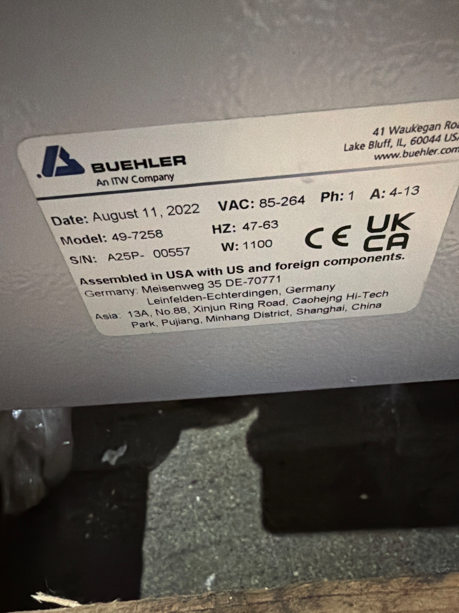 BUEHLER 49‑7258 AutoMet 250 Semi‑Automatic Grinder‑Polisher WORKING 4