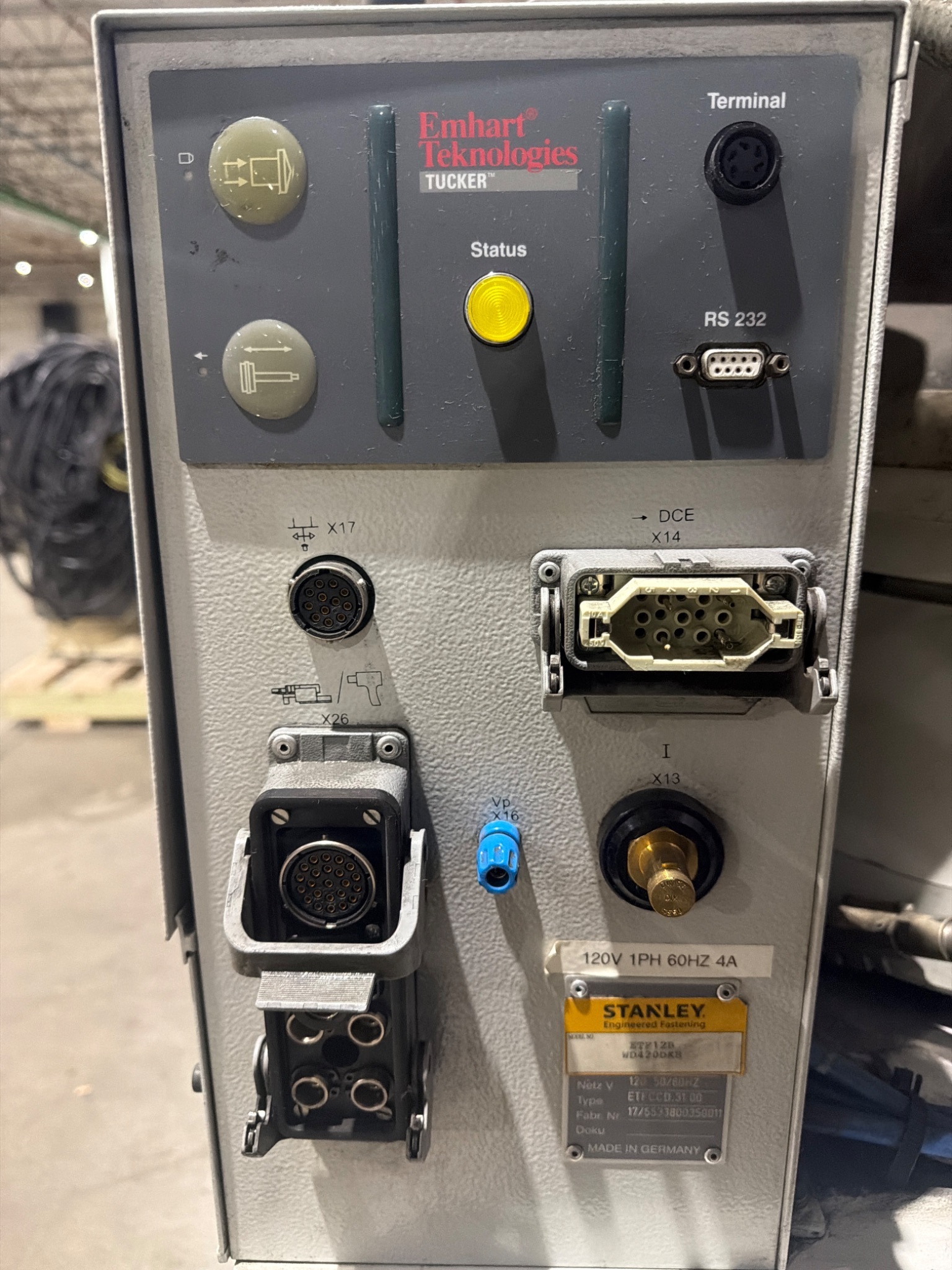 EMHART TEKNOLOGIES ETF12B‑WD420DKB Stud Welder USED 6