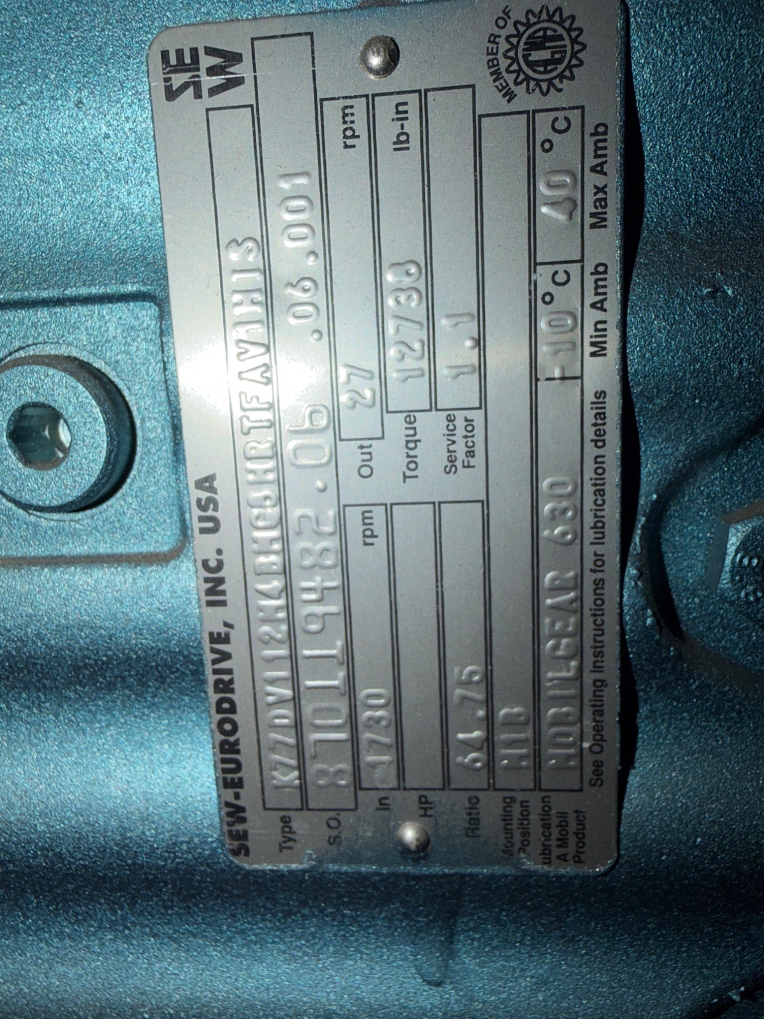 SEW‑EURODRIVE K77DV112M4 Gearmotor - NEW 2