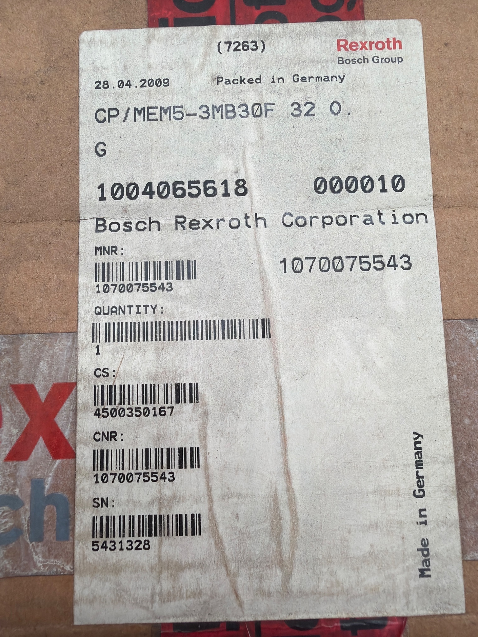 BOSCH REXROTH CP/MEM5‑3MB0F32O.G CPU Module 1004065618 NEW 3