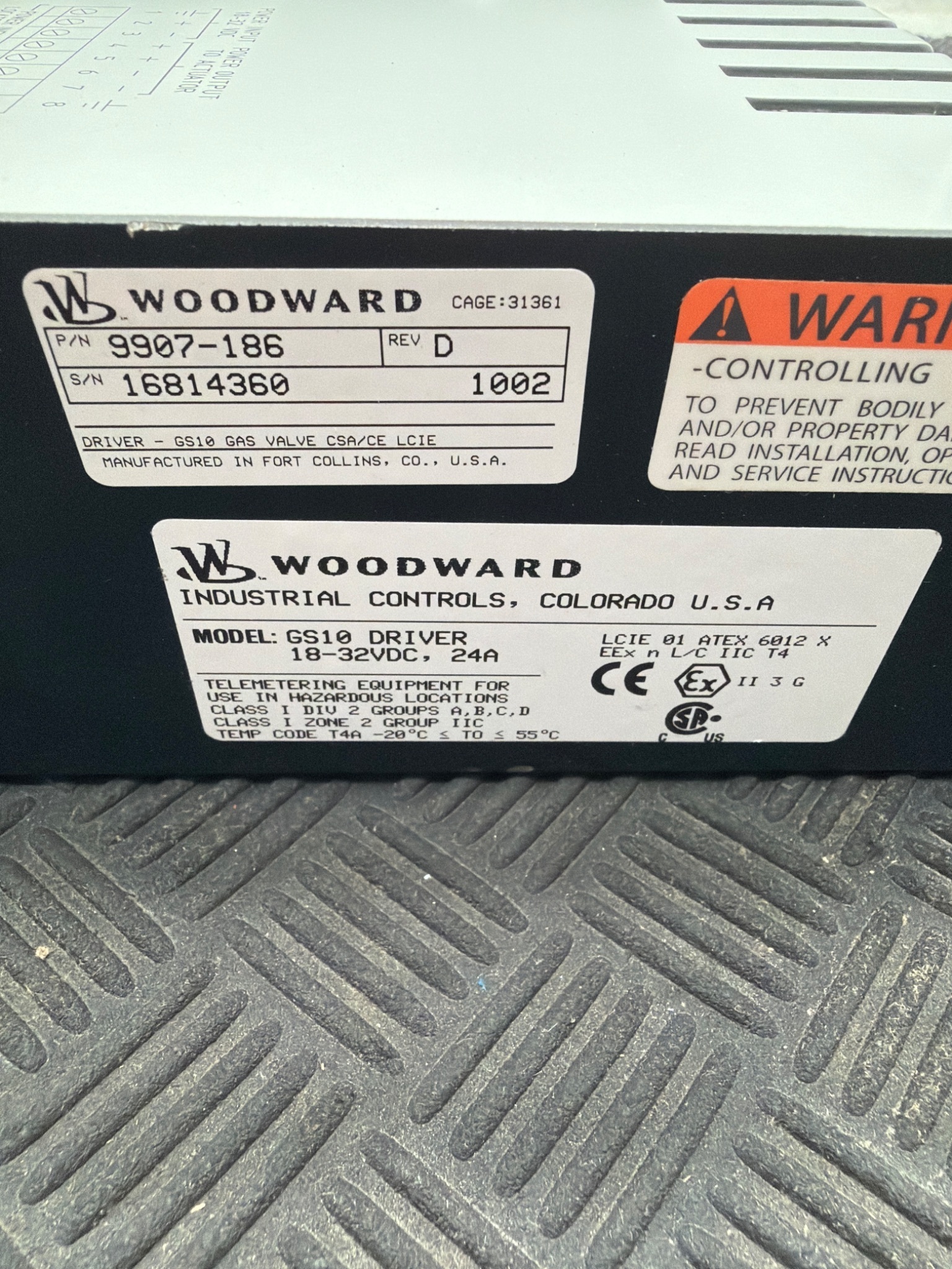 WOODWARD 9907‑186 GS10 Driver Load Sharing Control Module USED 4