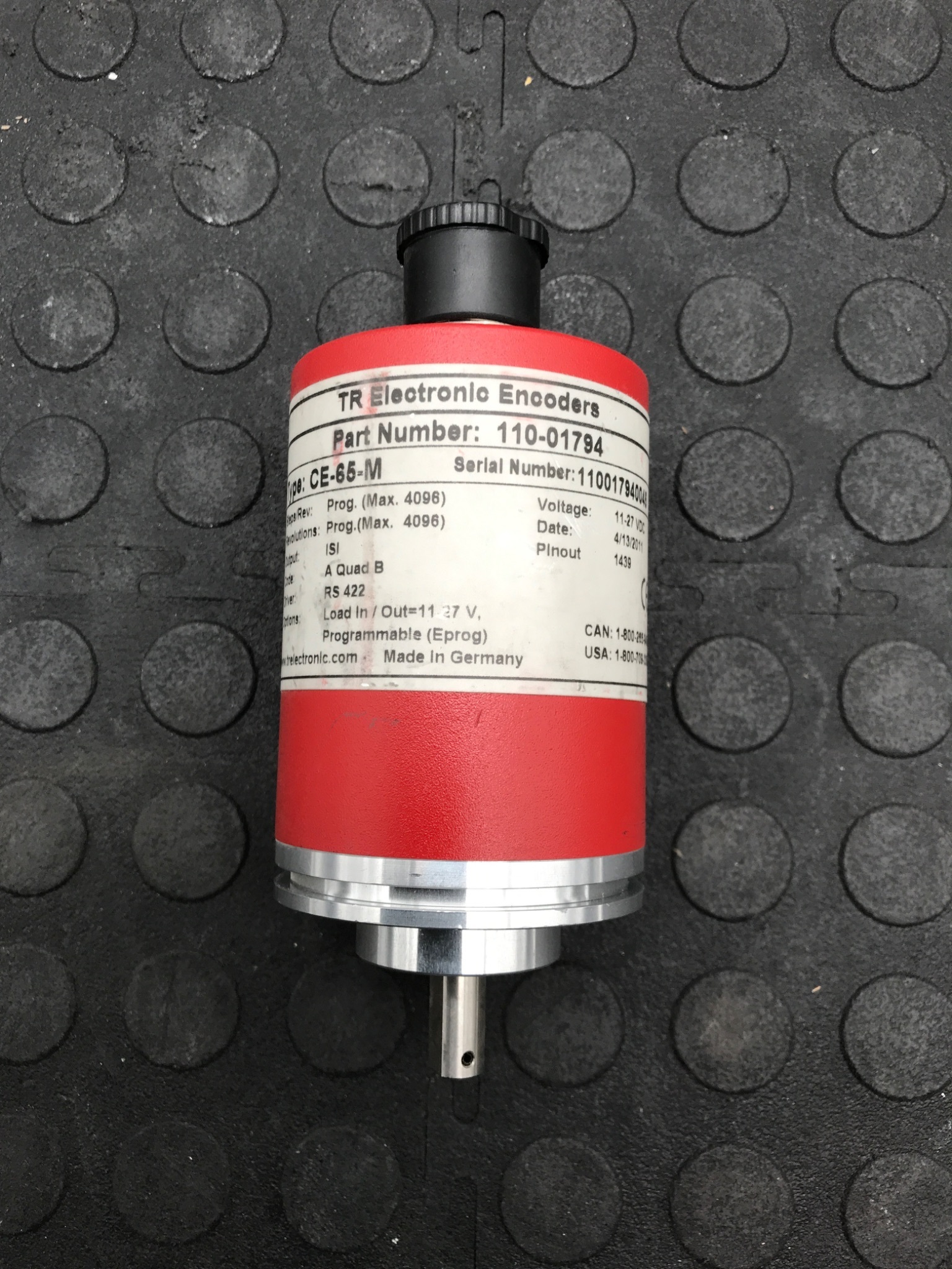 TR ELECTRONIC 110‑01794 CE‑65‑M Absolute Rotary Encoder USED 0