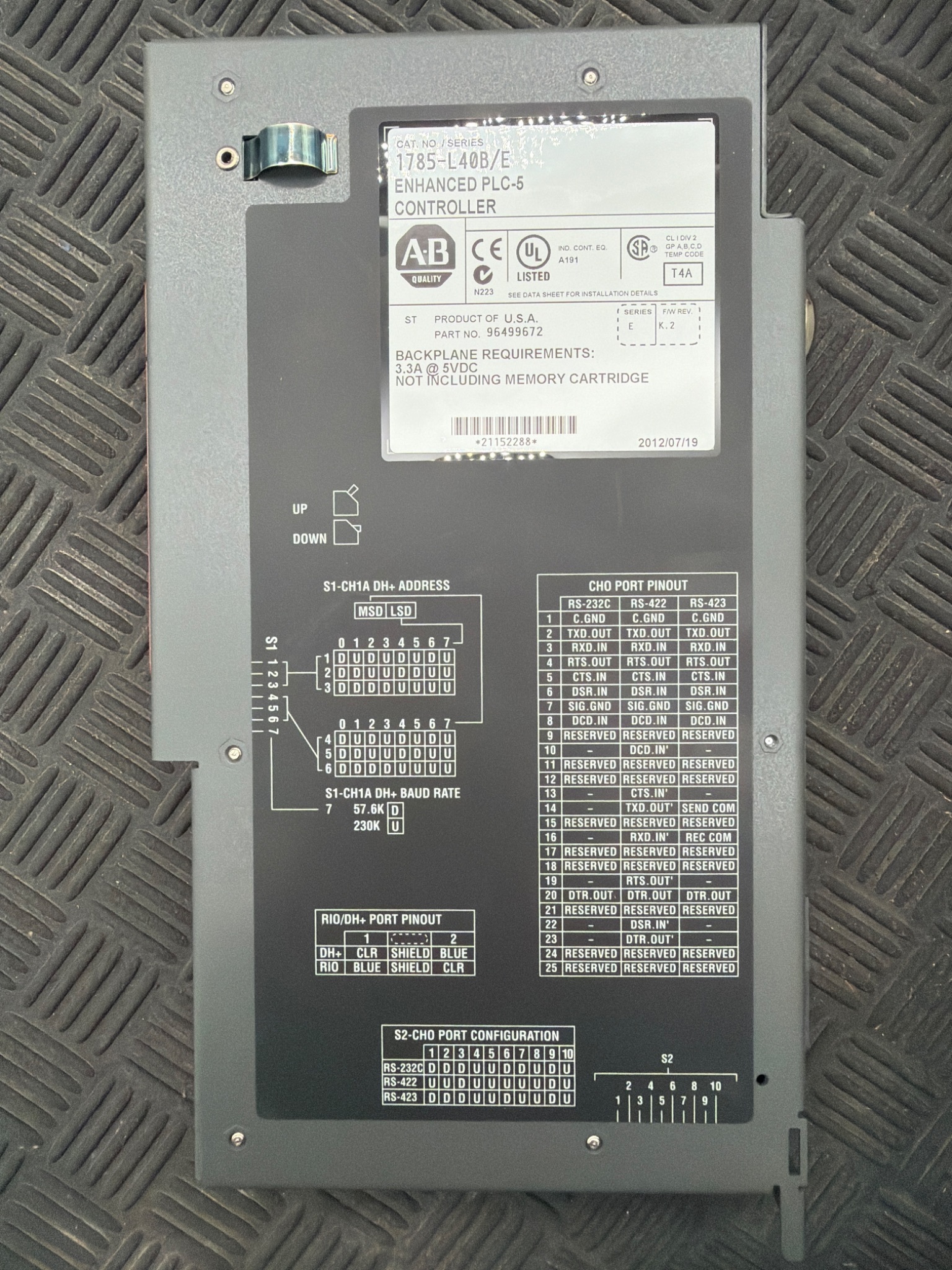 ALLEN BRADLEY 1785‑L40B Enhanced PLC‑5/40 Processor NEW 3