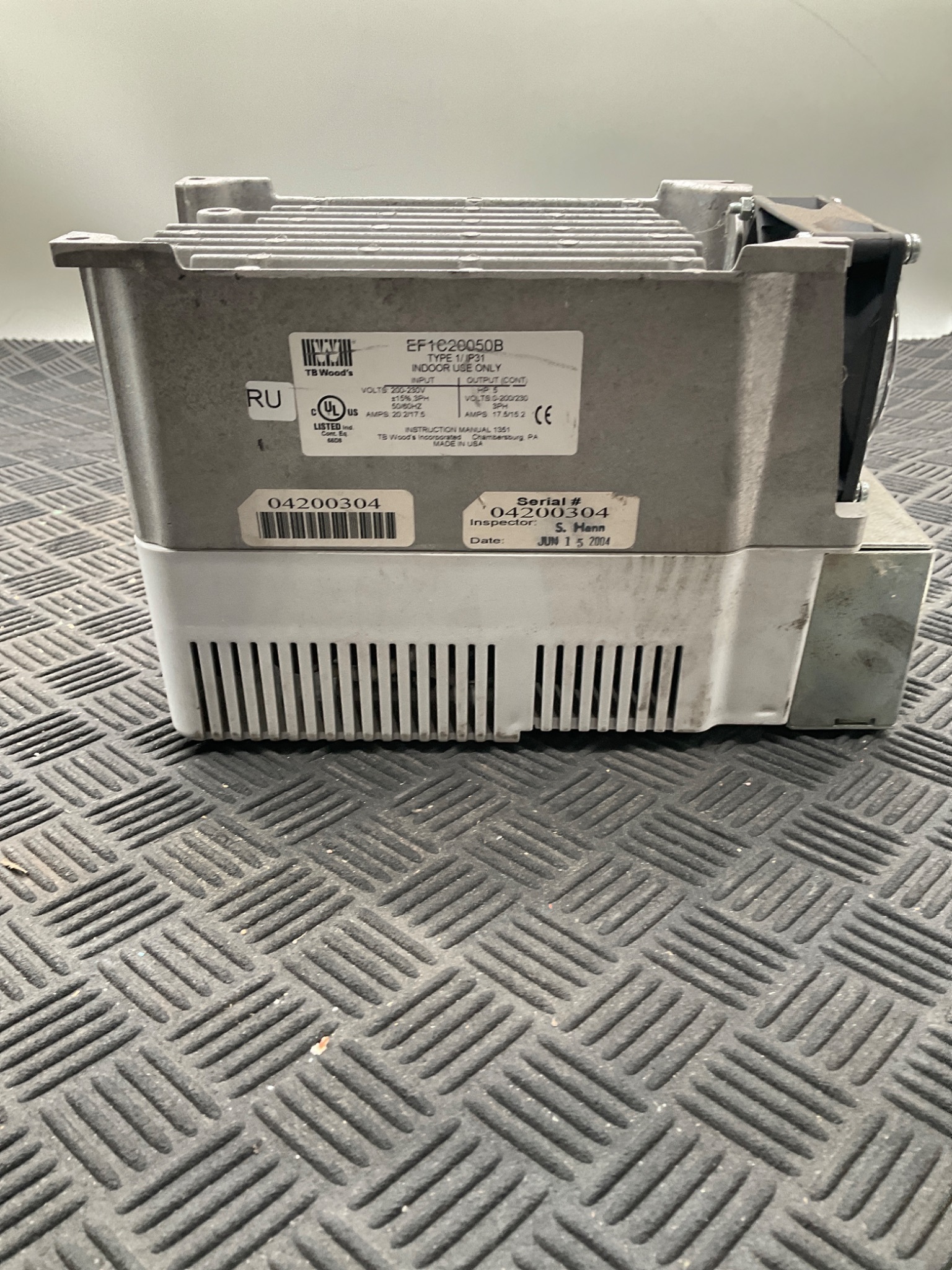 TB WOODS/DANFOSS EF1C20050B VFD; USED 0