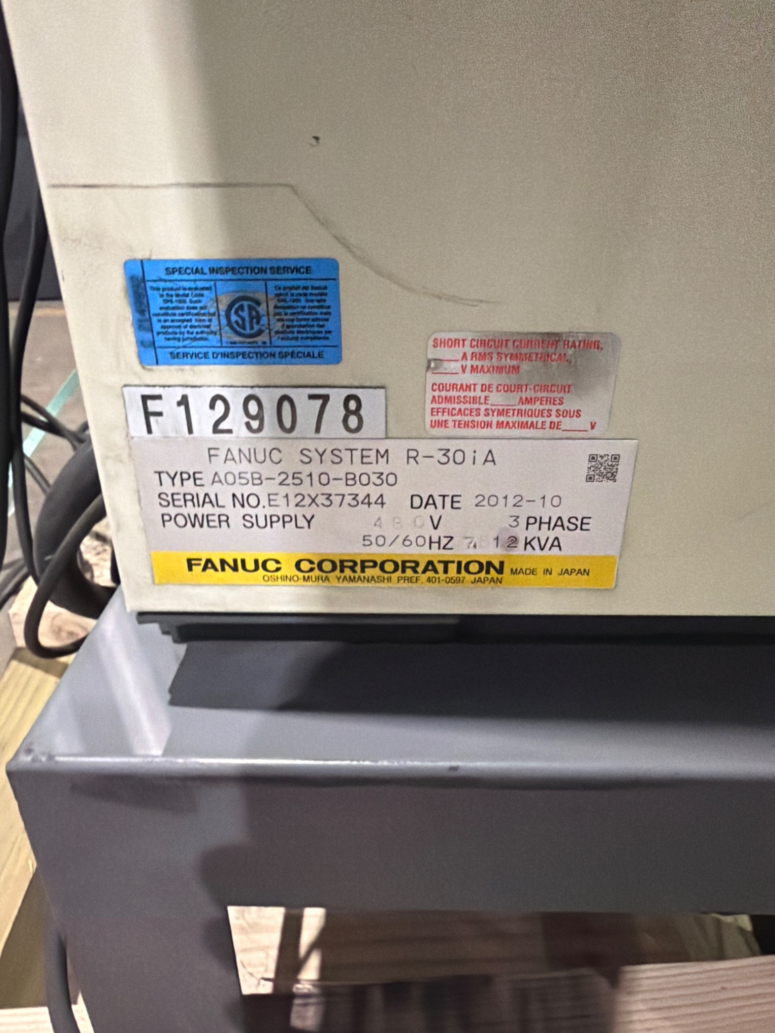 FANUC R-2000iB/210F Complete w/ R-30iB Controls USED 7