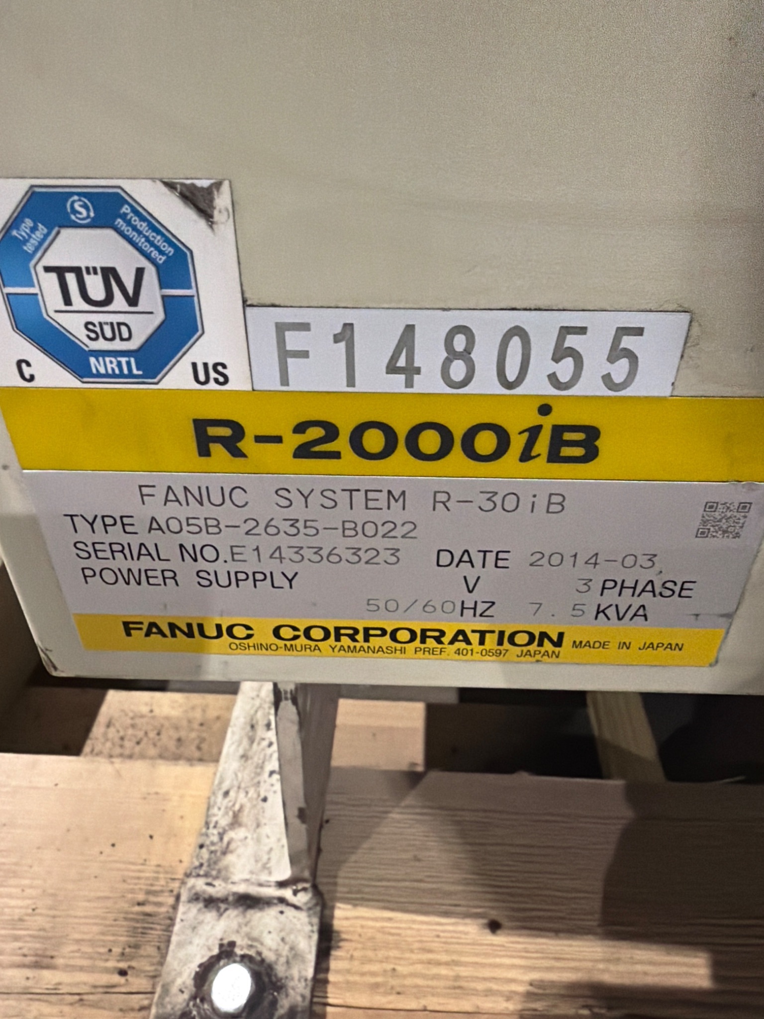 FANUC R-2000iB/210F Complete w/ R-30iB Controls USED 7