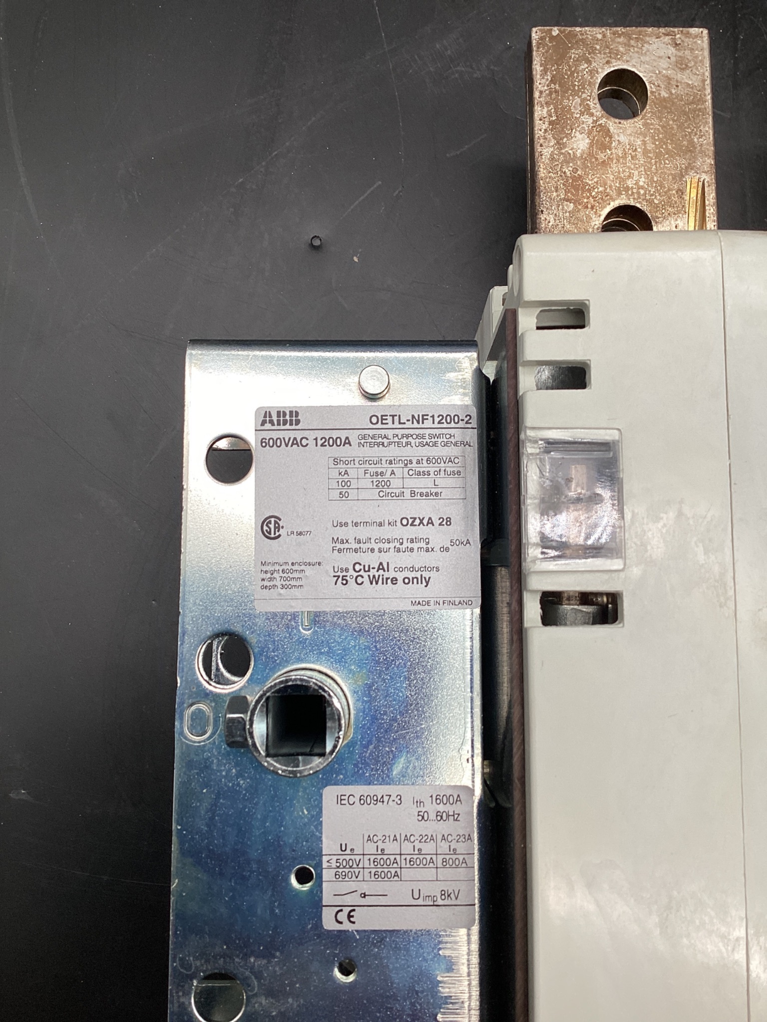 ABB OETL-NF1200-2 Disconnect / Load Switch 1200A 600VAC USED 4