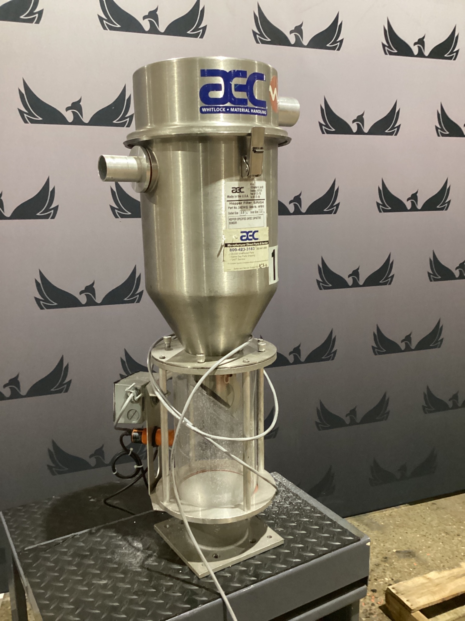 AEC WHITLOCK SRI04 Hopper Filter / Vacuum Receiver USED 0