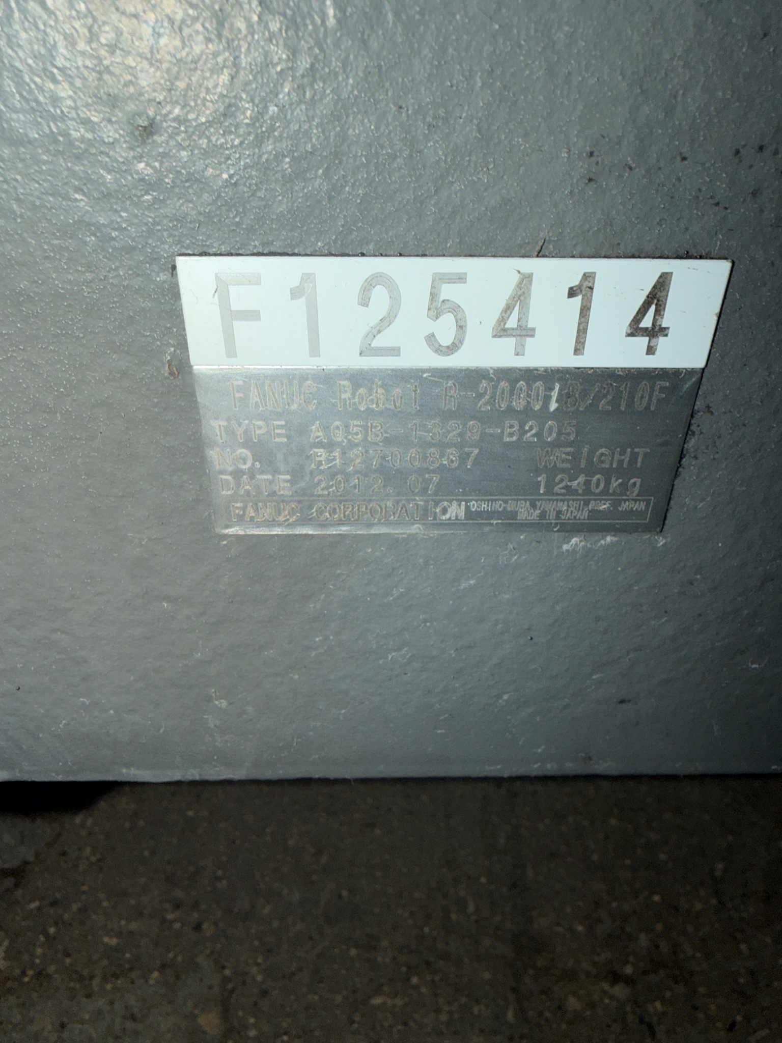 FANUC R-2000iB/210F Complete w/ R-30iB Controls USED 7