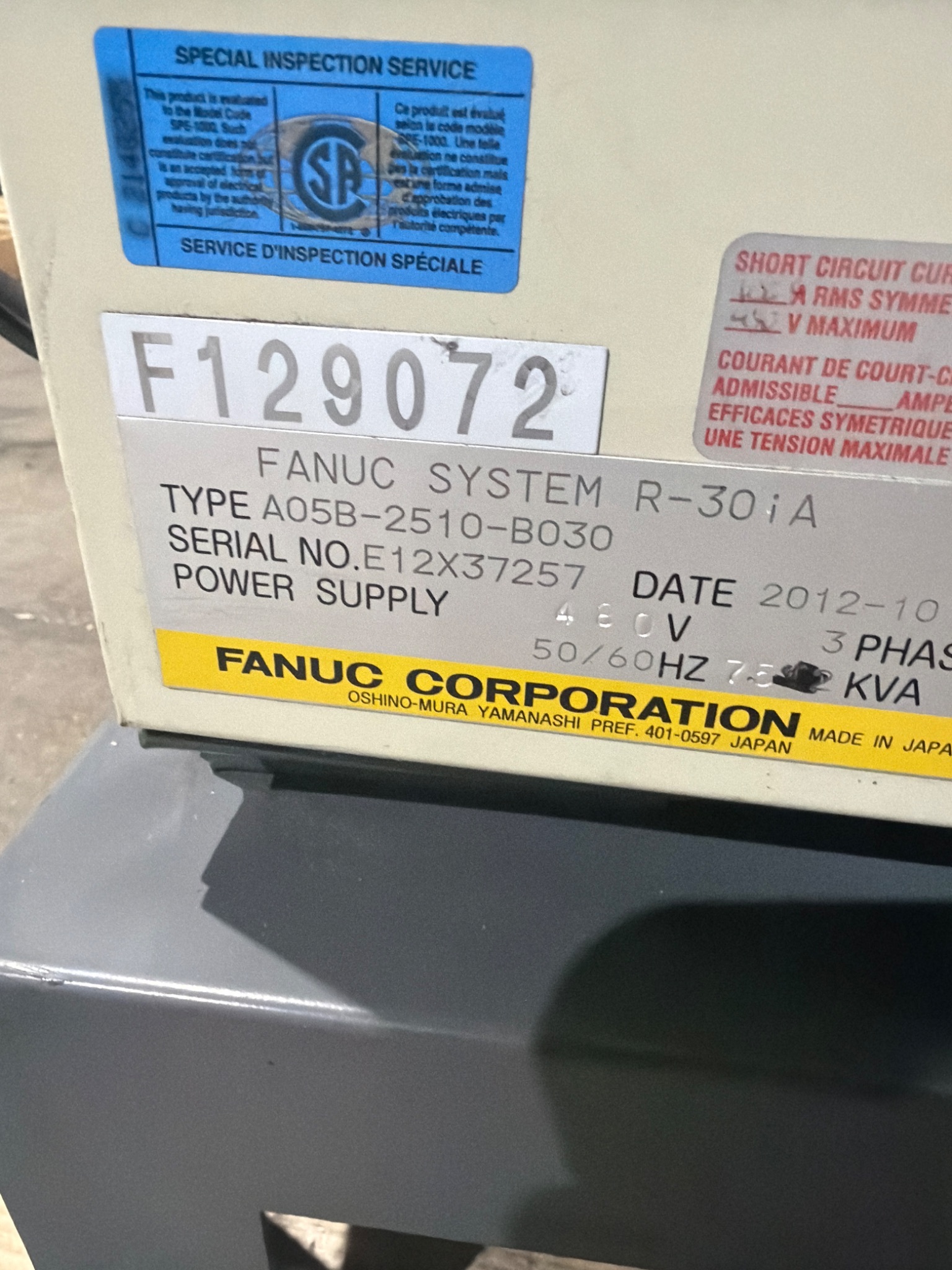 FANUC R-2000iB/210F Complete w/ R-30iB Controls USED 13