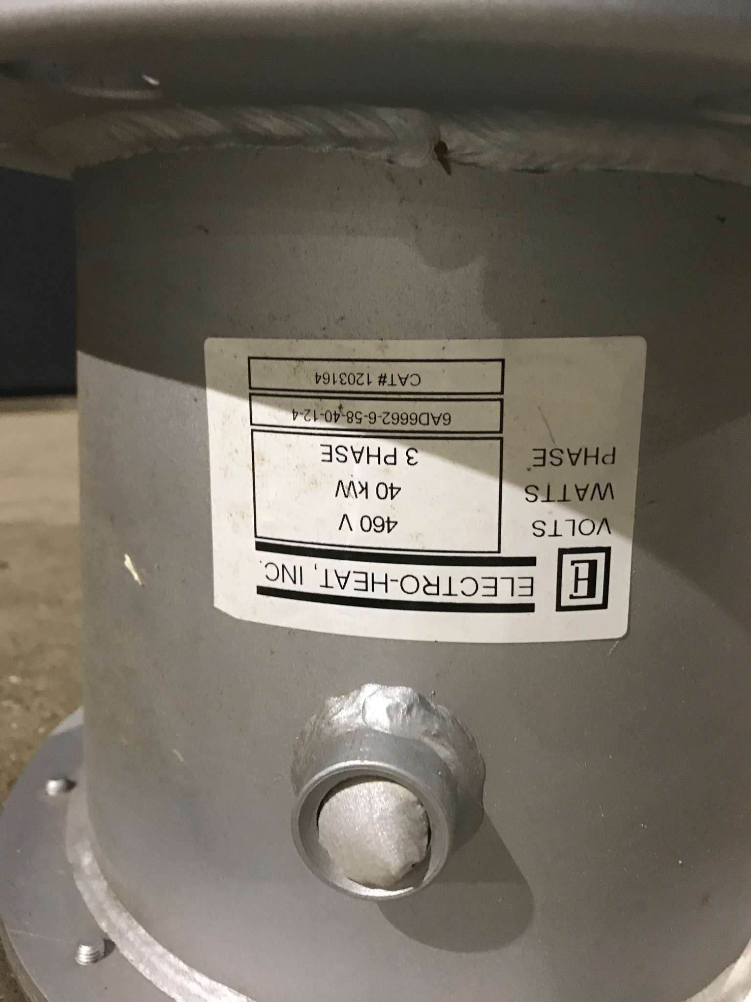 ELECTRO‑HEAT 40 kW 460V 3‑Phase Industrial Process Heater USED 2