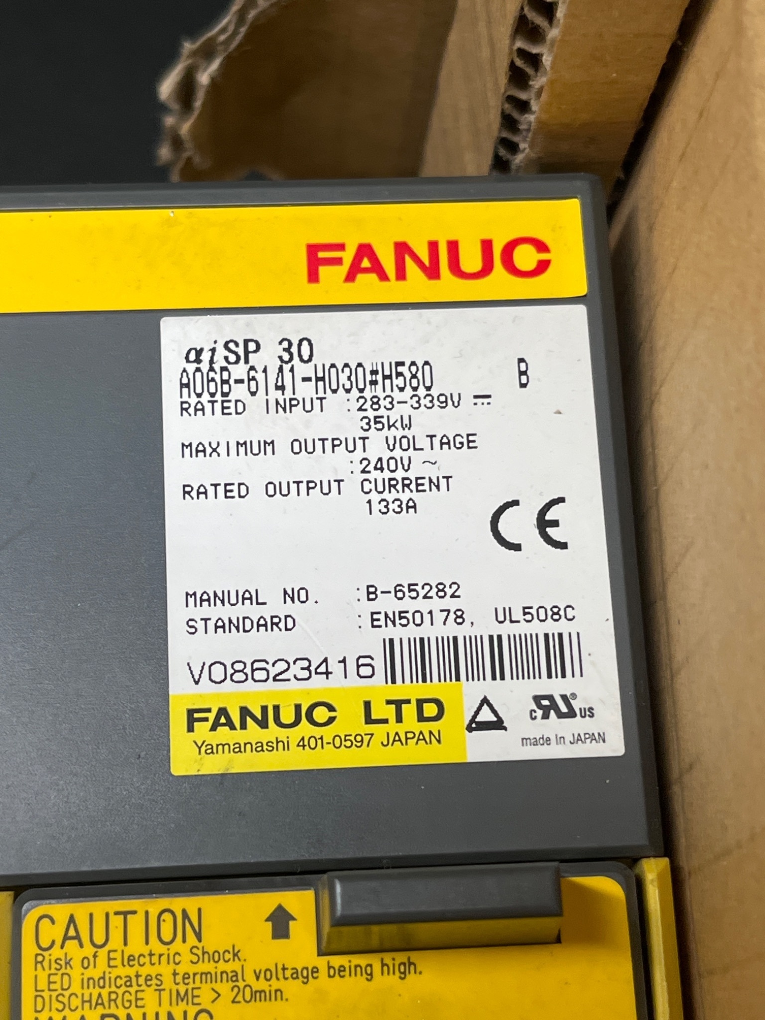 FANUC A06B‑6141‑H030#H580 αiSP 30 Power Supply USED 1