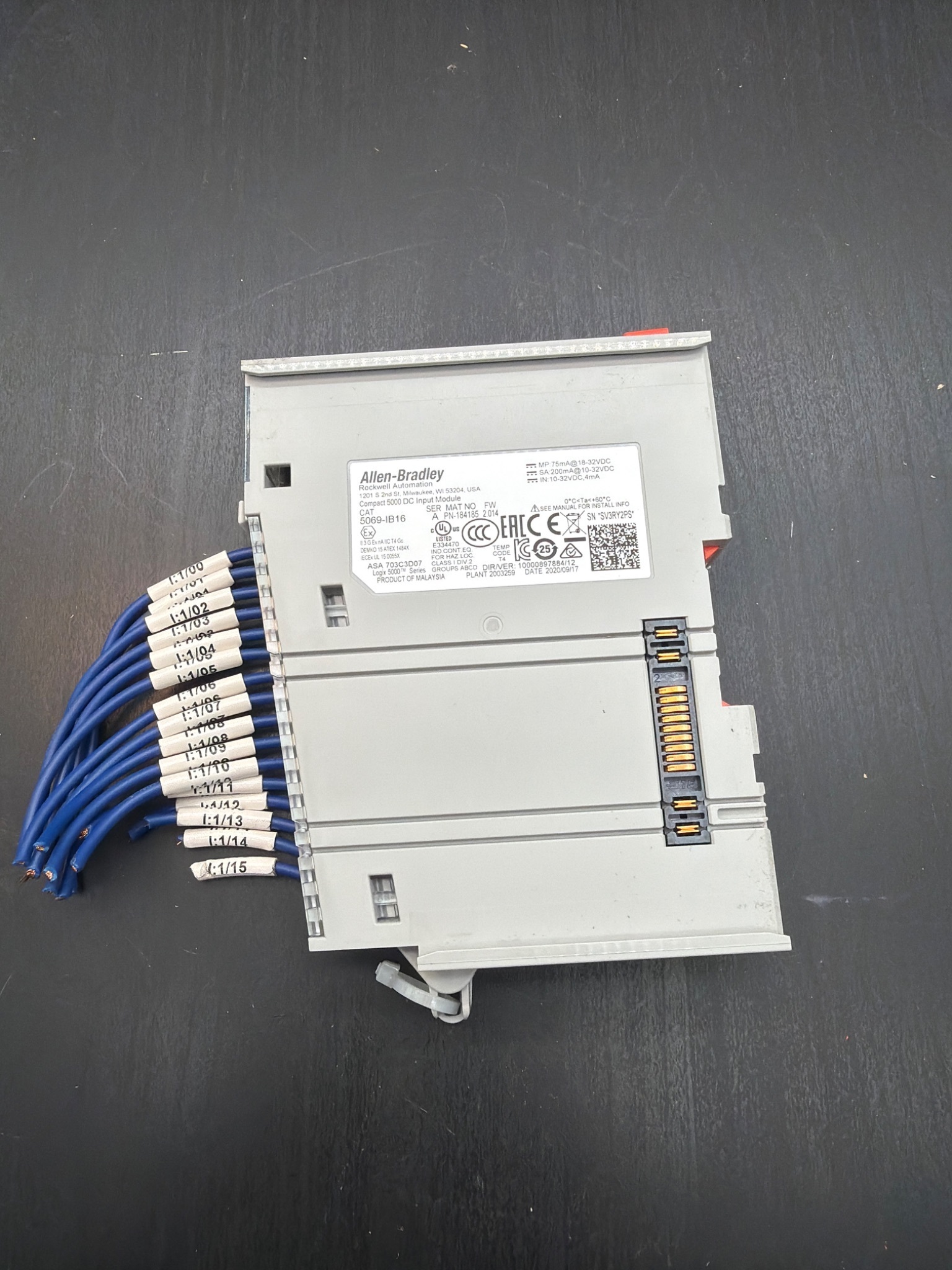 ALLEN BRADLEY 5069‑IB16 Compact 5000 DC Input Module USED 2