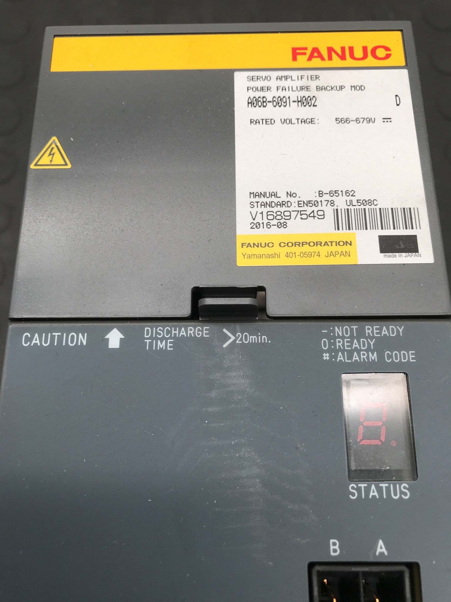 FANUC A06B‑6091‑H002 Power Failure Backup Module USED 2