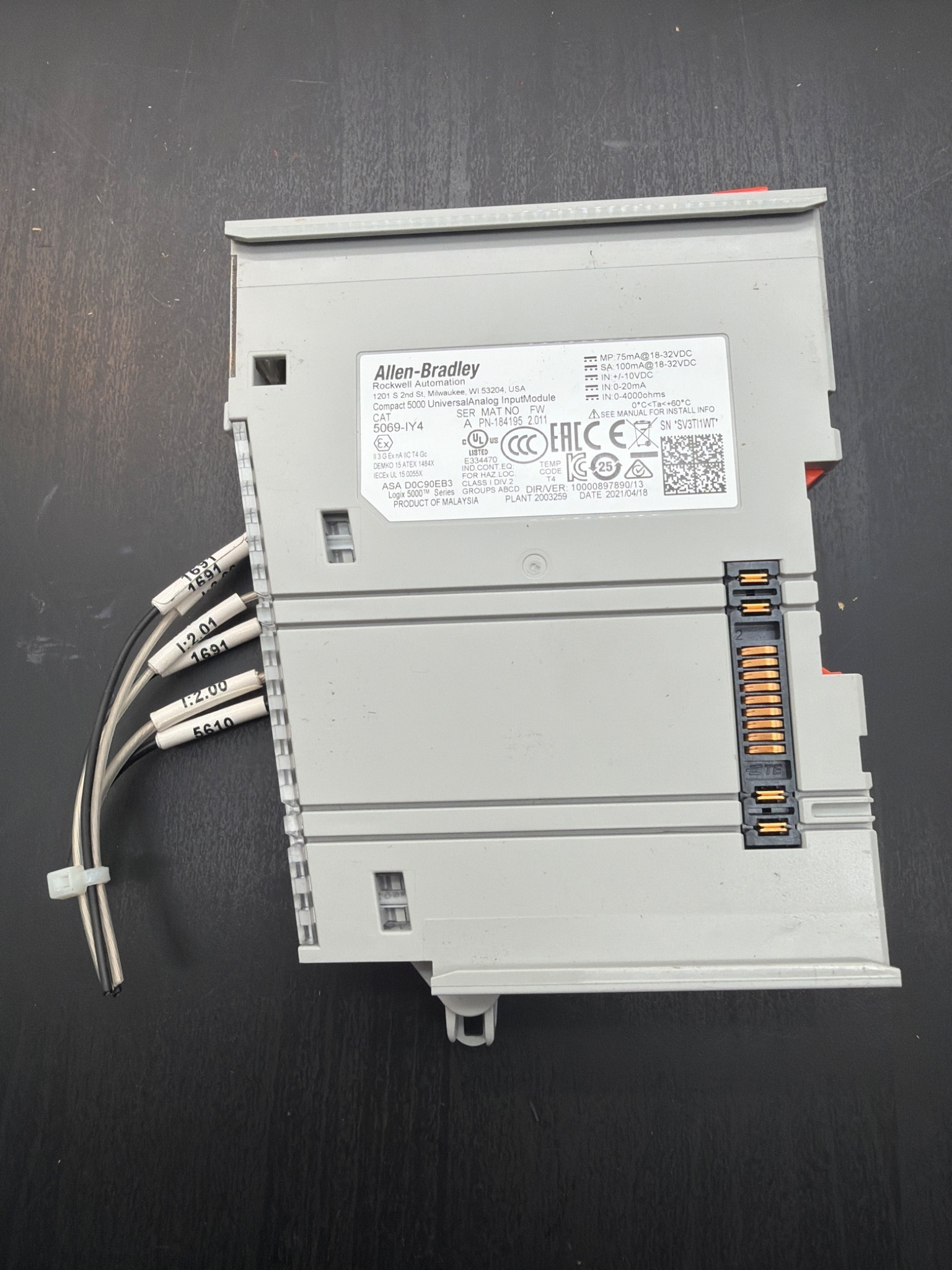 ALLEN BRADLEY 5069‑IY4 Compact 5000 Universal Analog Input Module USED 3