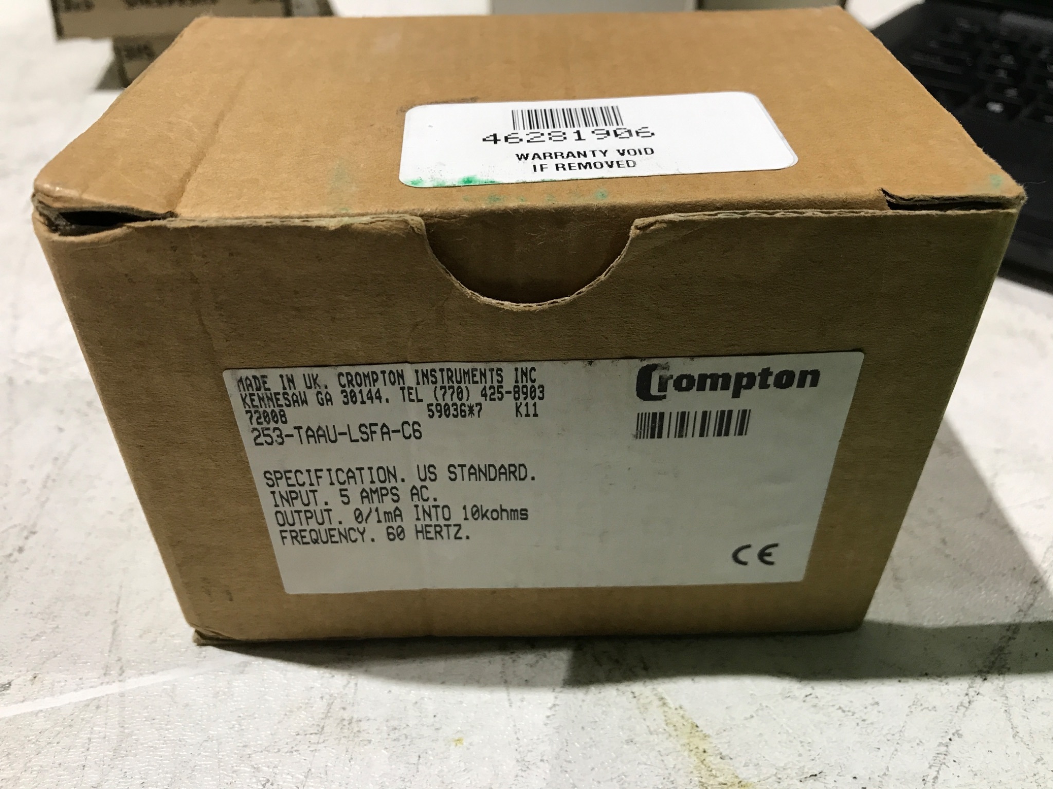 CROMPTON 253‑TAAU Current Transducer NEW 0