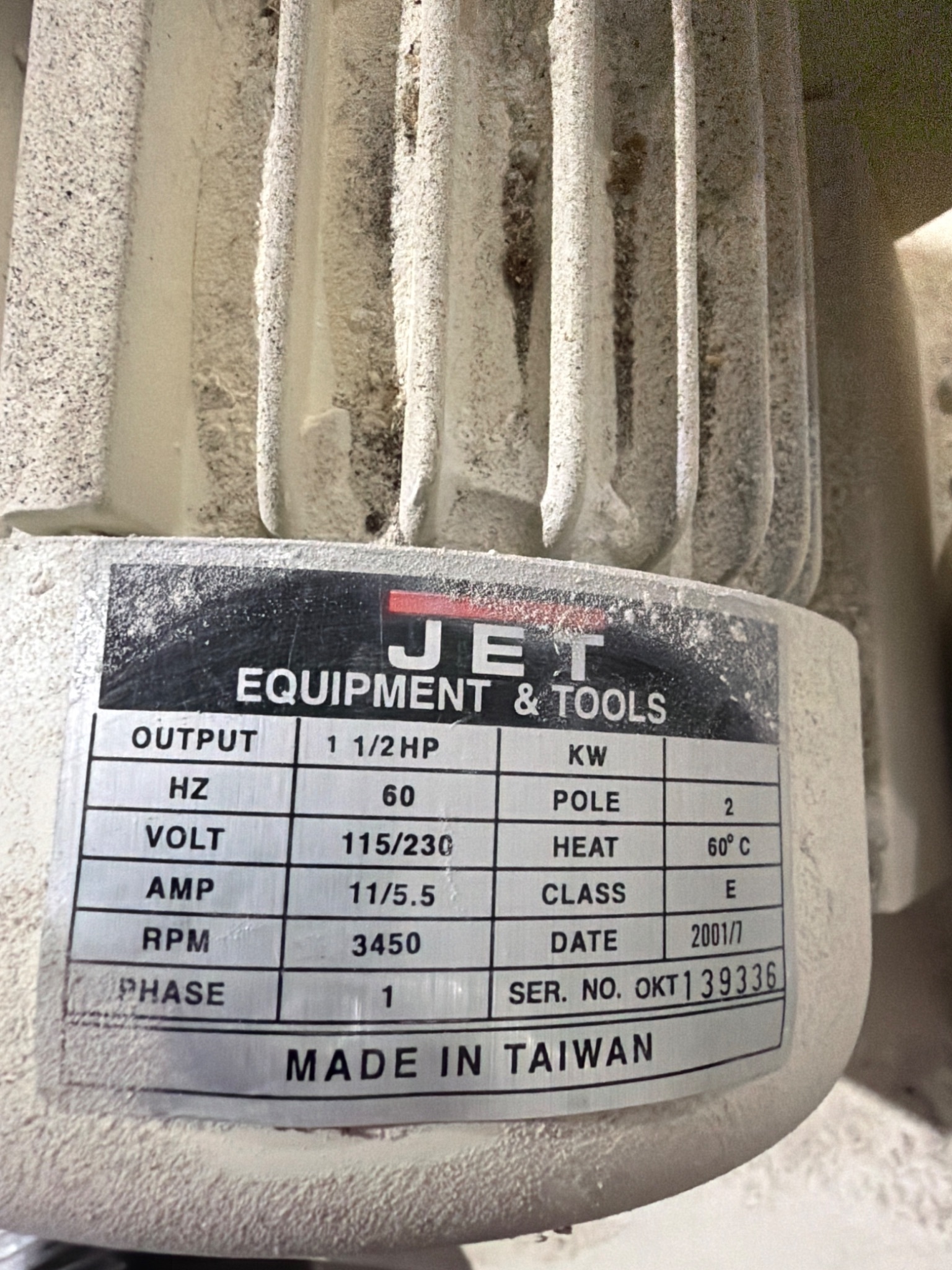 JET DC‑1100 1.5 HP Dust Collector USED 5