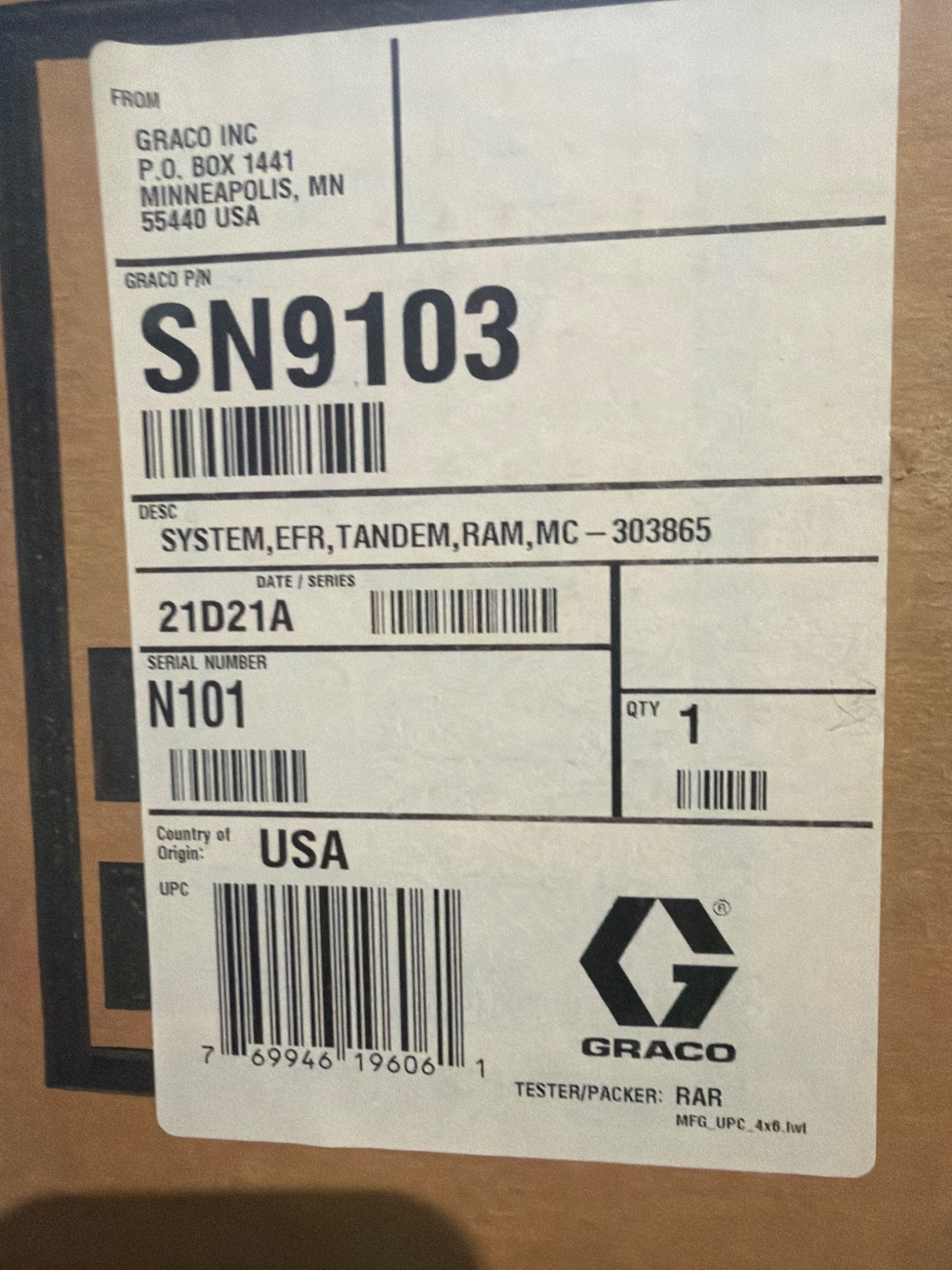 NEW 2021 GRACO EFR SYSTEM 4