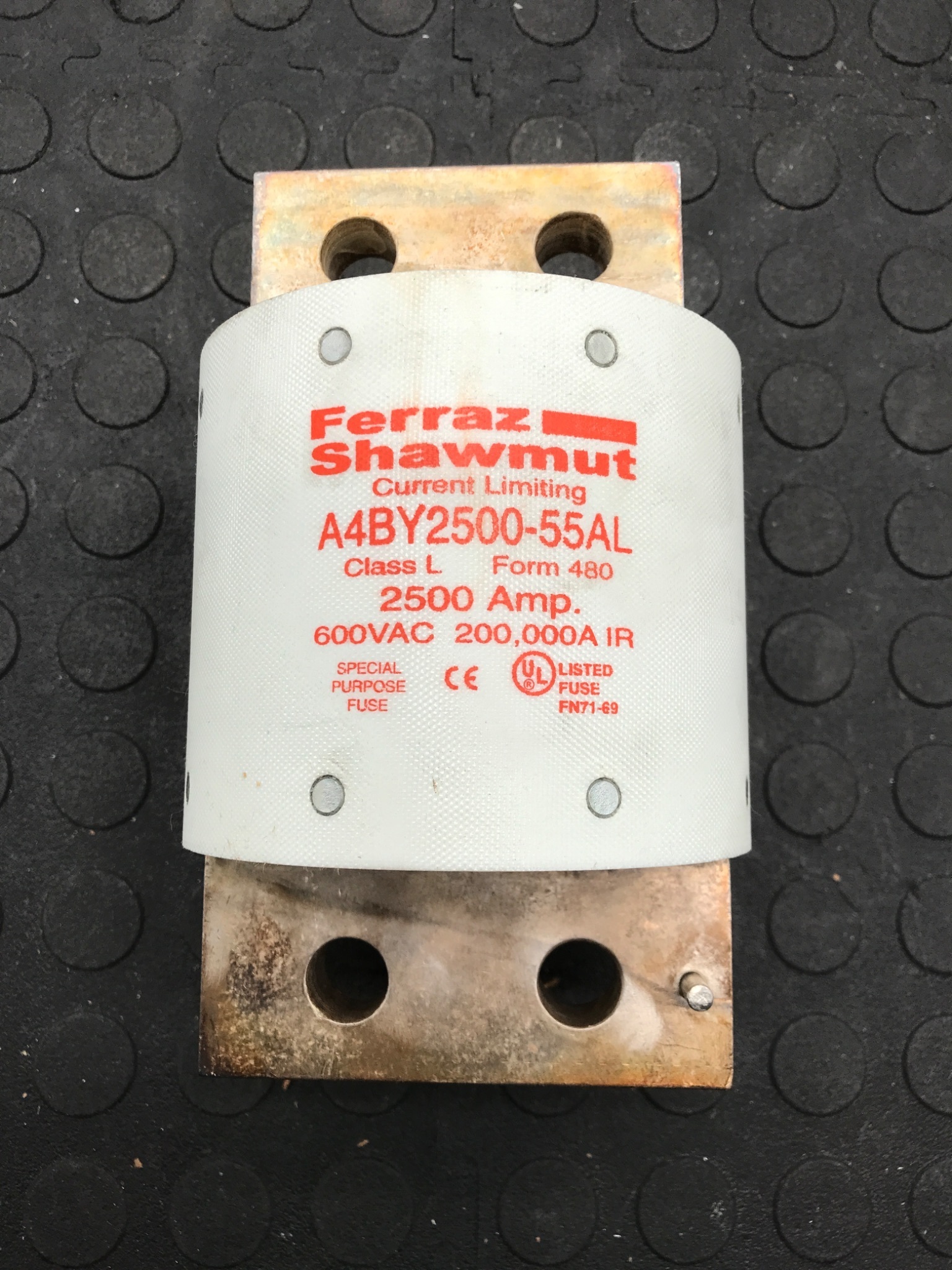 FERRAZ SHAWMUT A4BY2500‑55AL Amp‑Trap® 600V 2500A Current Limiting Fuse NEW 1