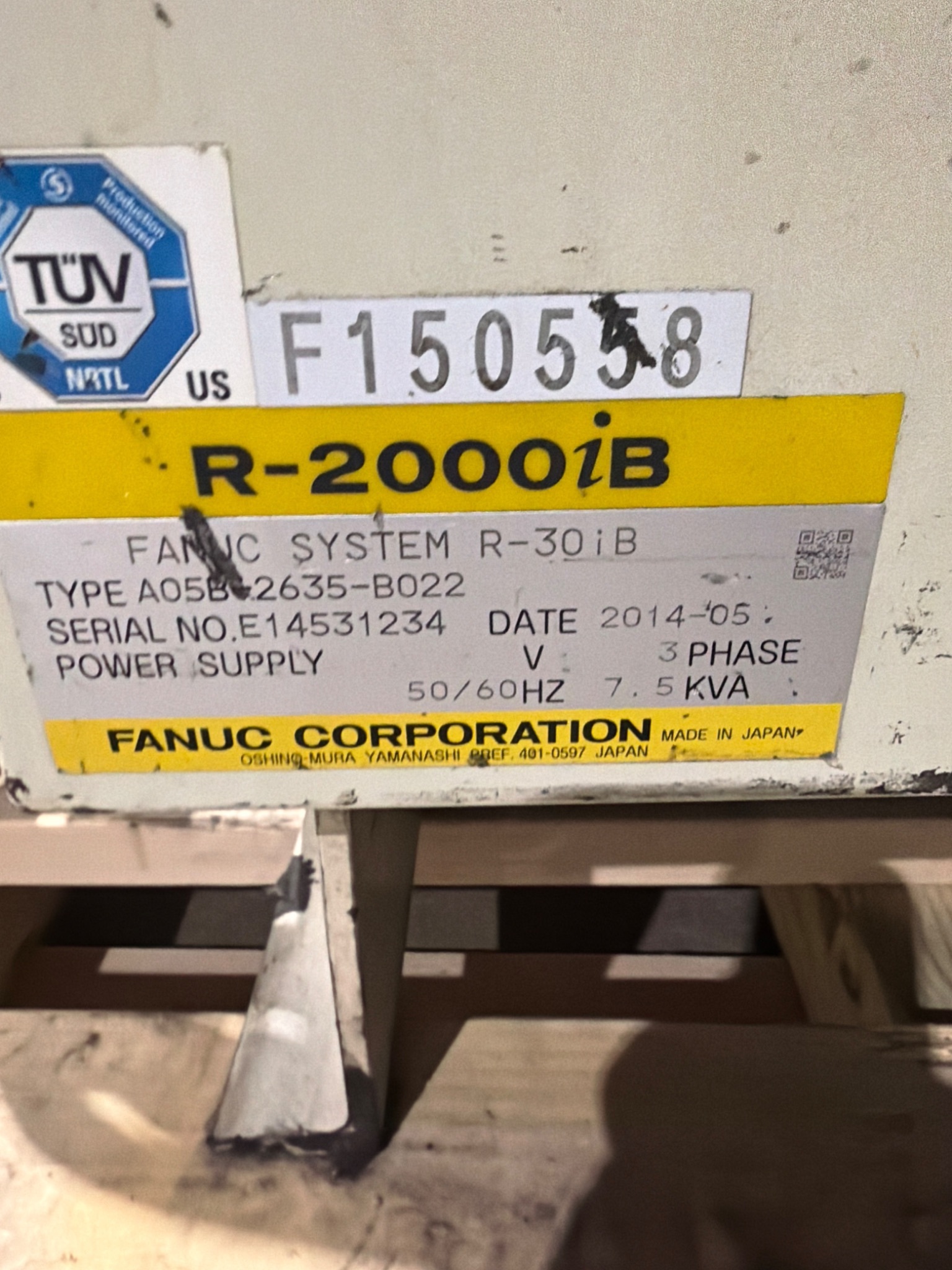 FANUC R-2000iB/210F Complete w/ R-30iB Controls USED 9
