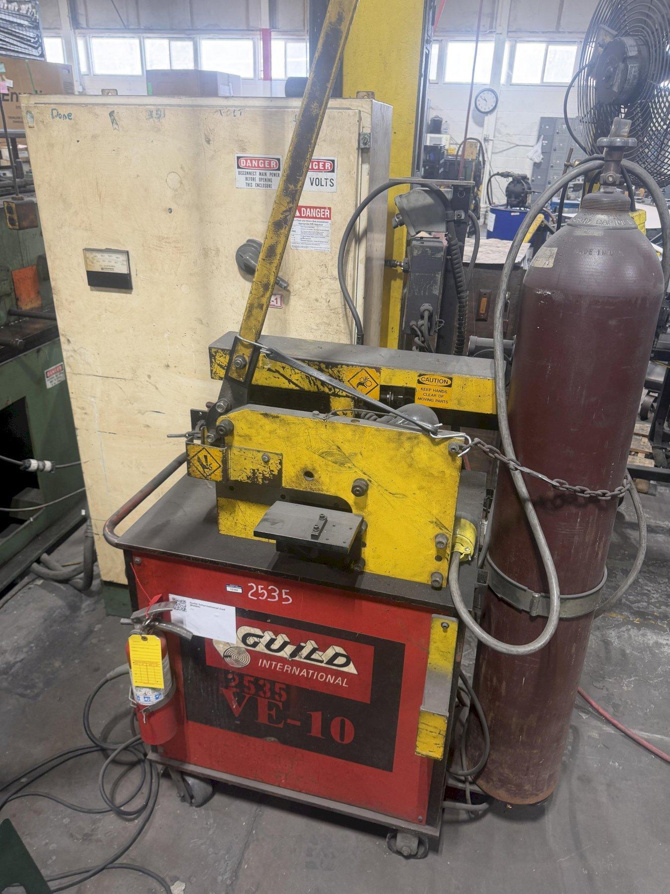 10" X .075" GUILD MODEL #VE-10 SHEAR END WELDER WITH LINCOLN TIG175 WELDER USED 0